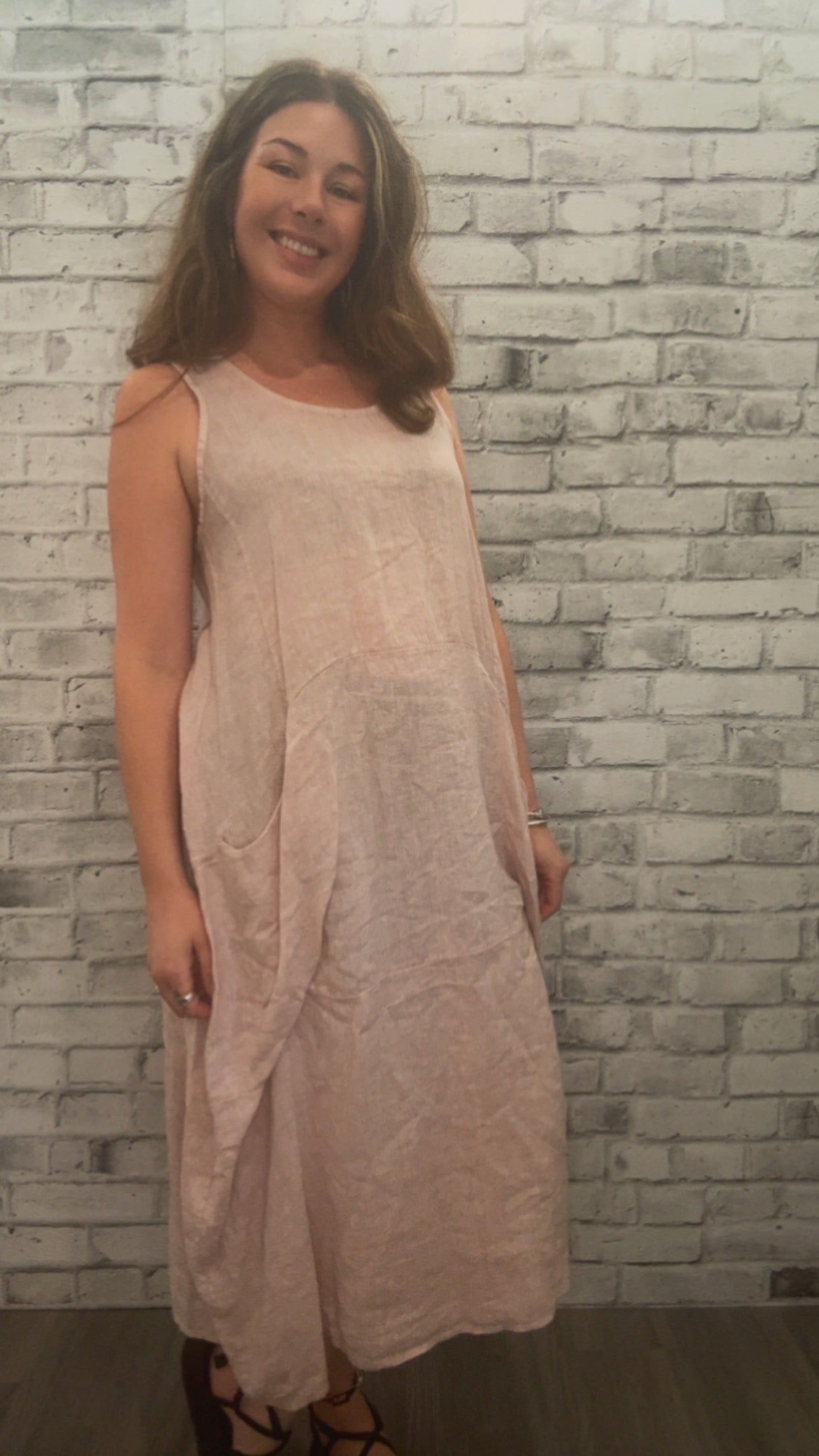 Sleeveless Linen Dress - 21020