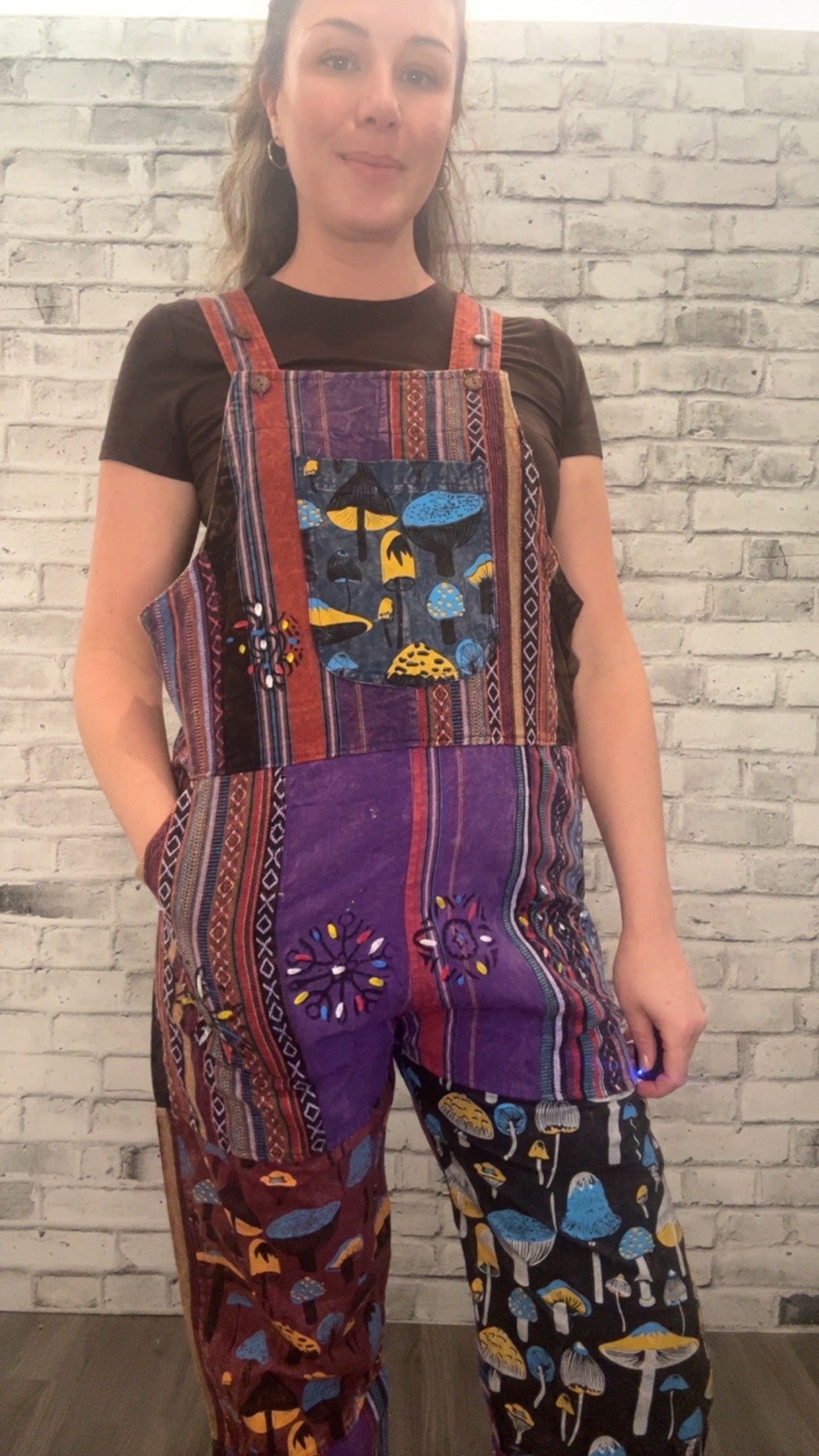 Cotton Hand Brush Bohemian Overall - 21008