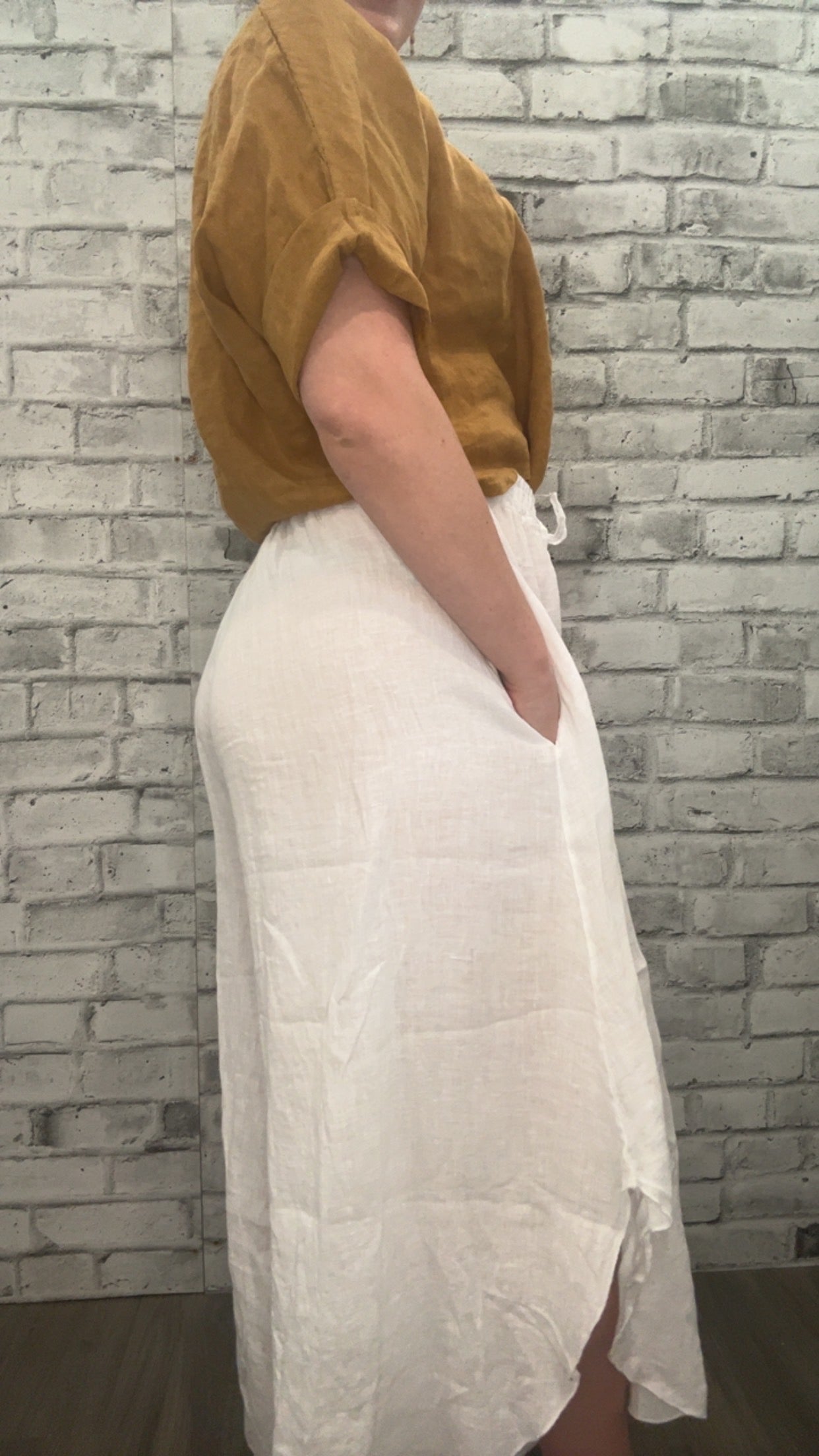 Linen Culottes with Pockets - 21002