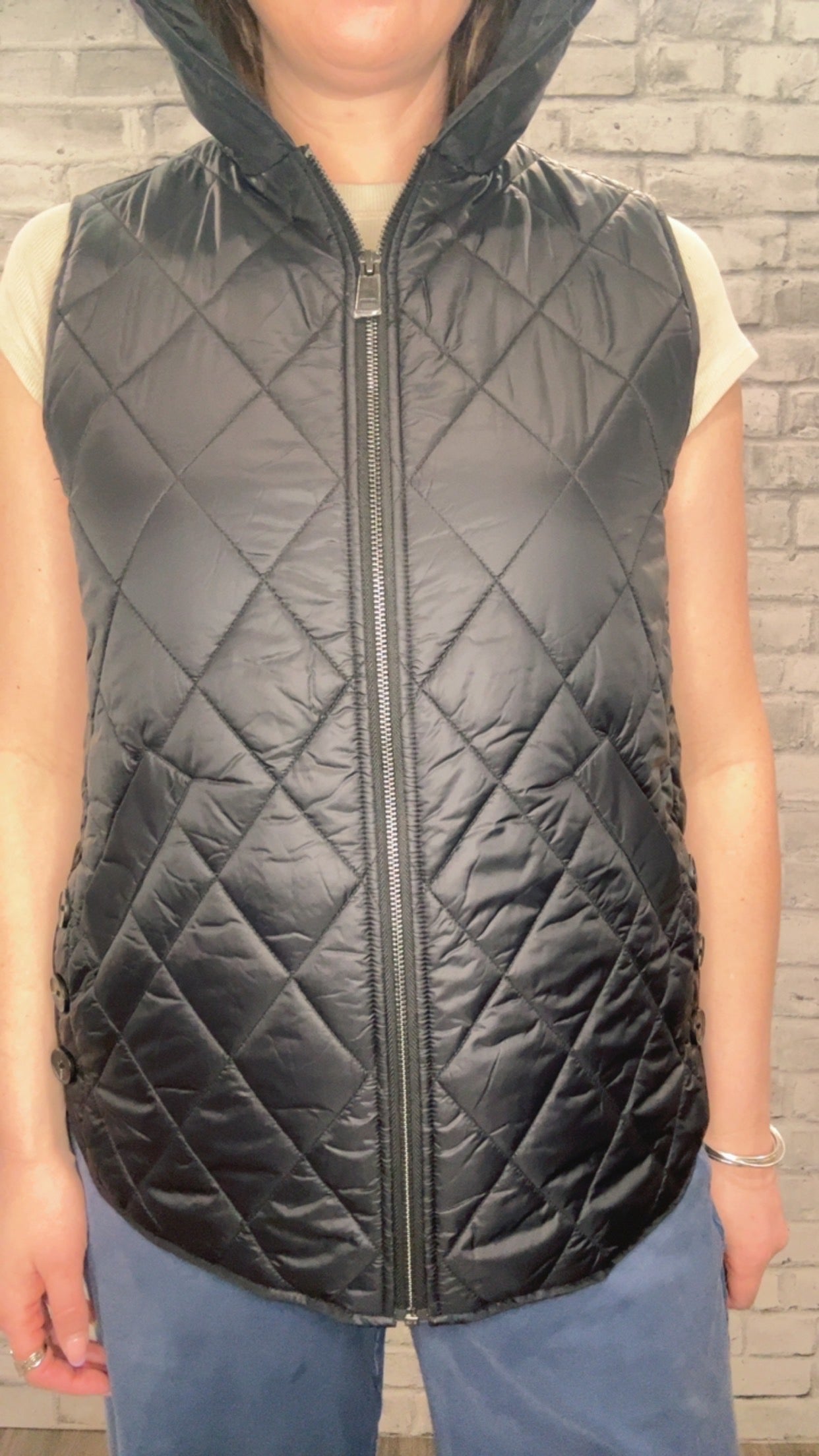 Black fitted Vest - Charlie B - 11013