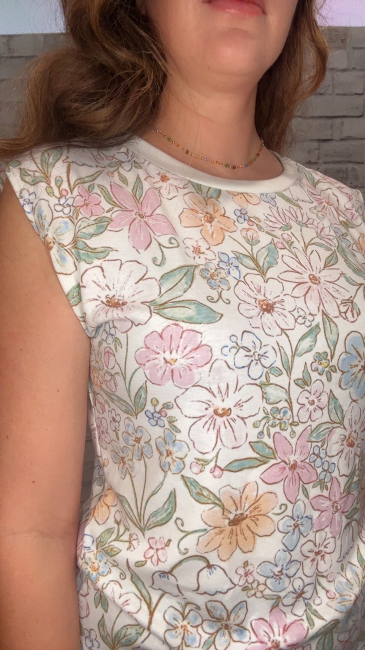 Floral cap sleeve Tee - 80094