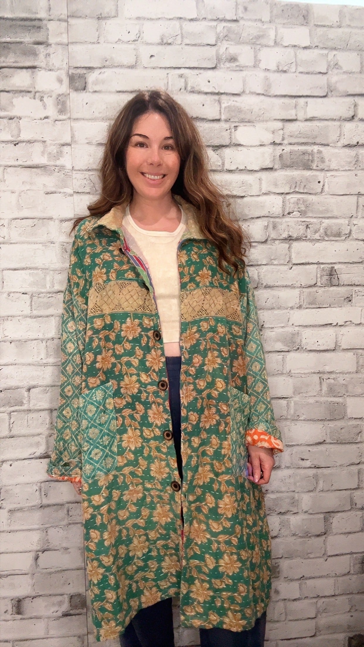 Koverlet Button Down Trench Coat - 70038