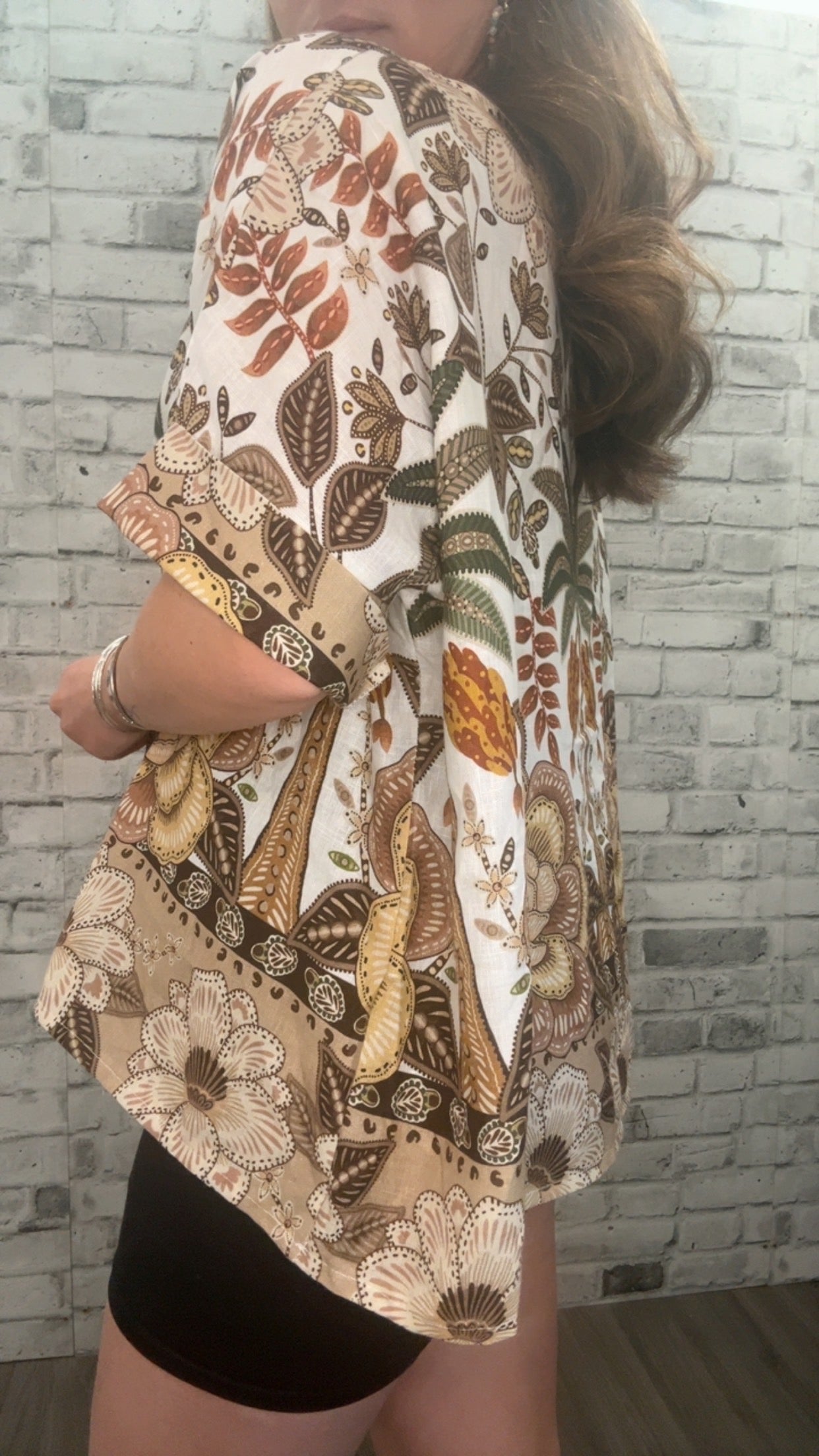Printed Linen Top - 21008