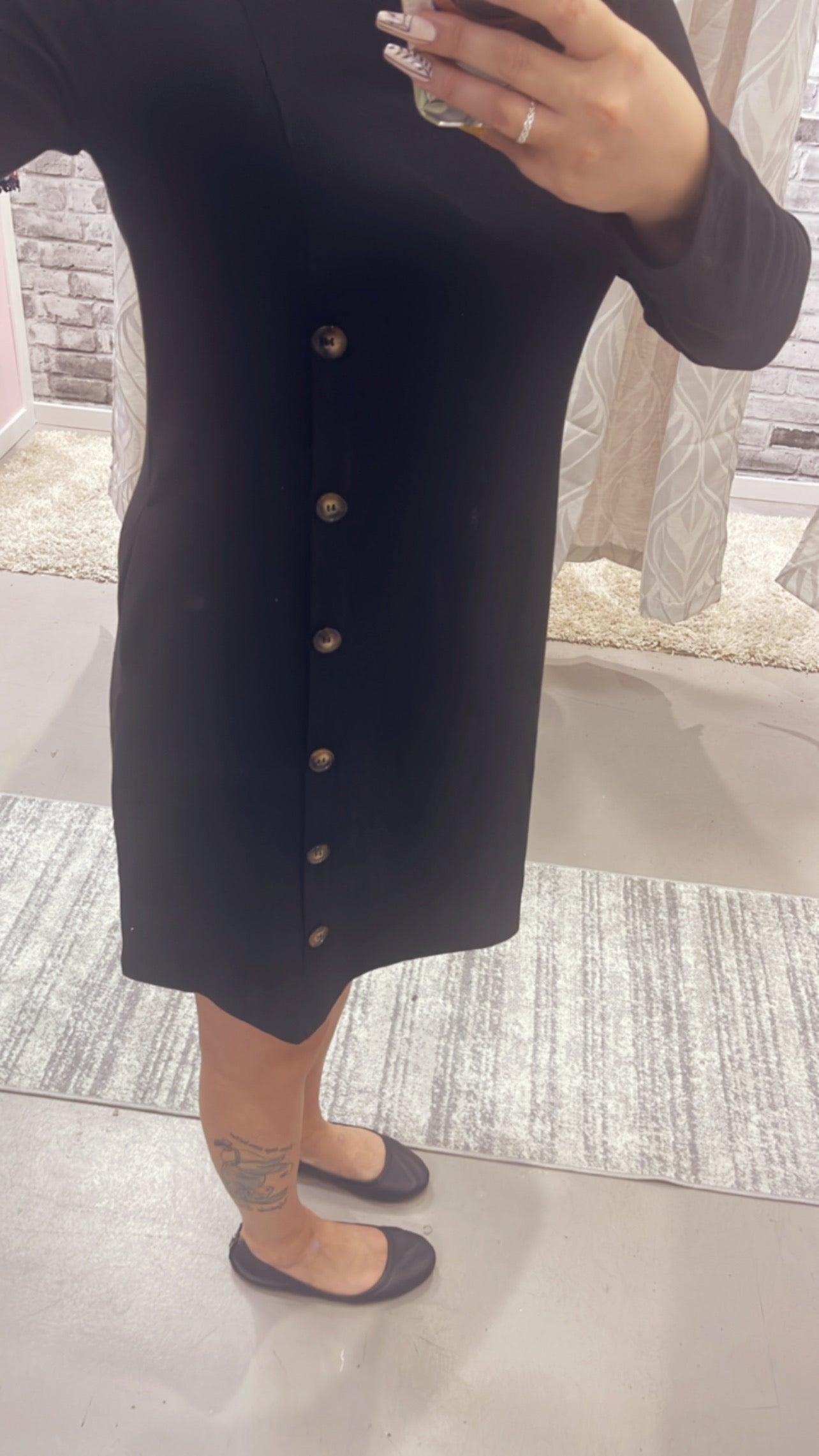 Button Detail Brushed Sweater-11091