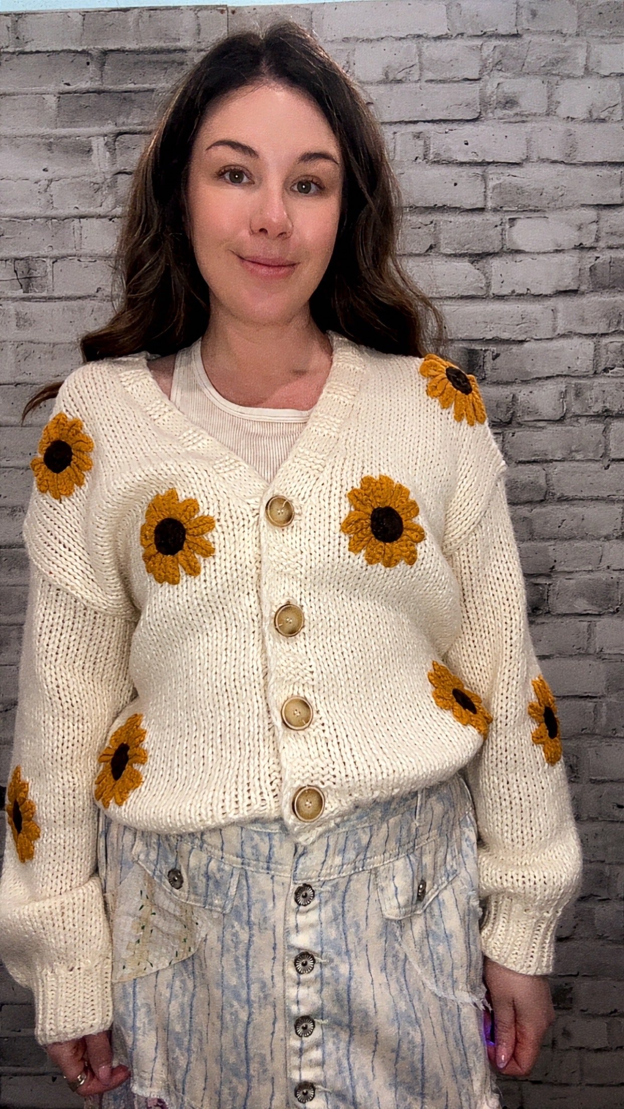 Sunflower Knit Cardigan - 50094