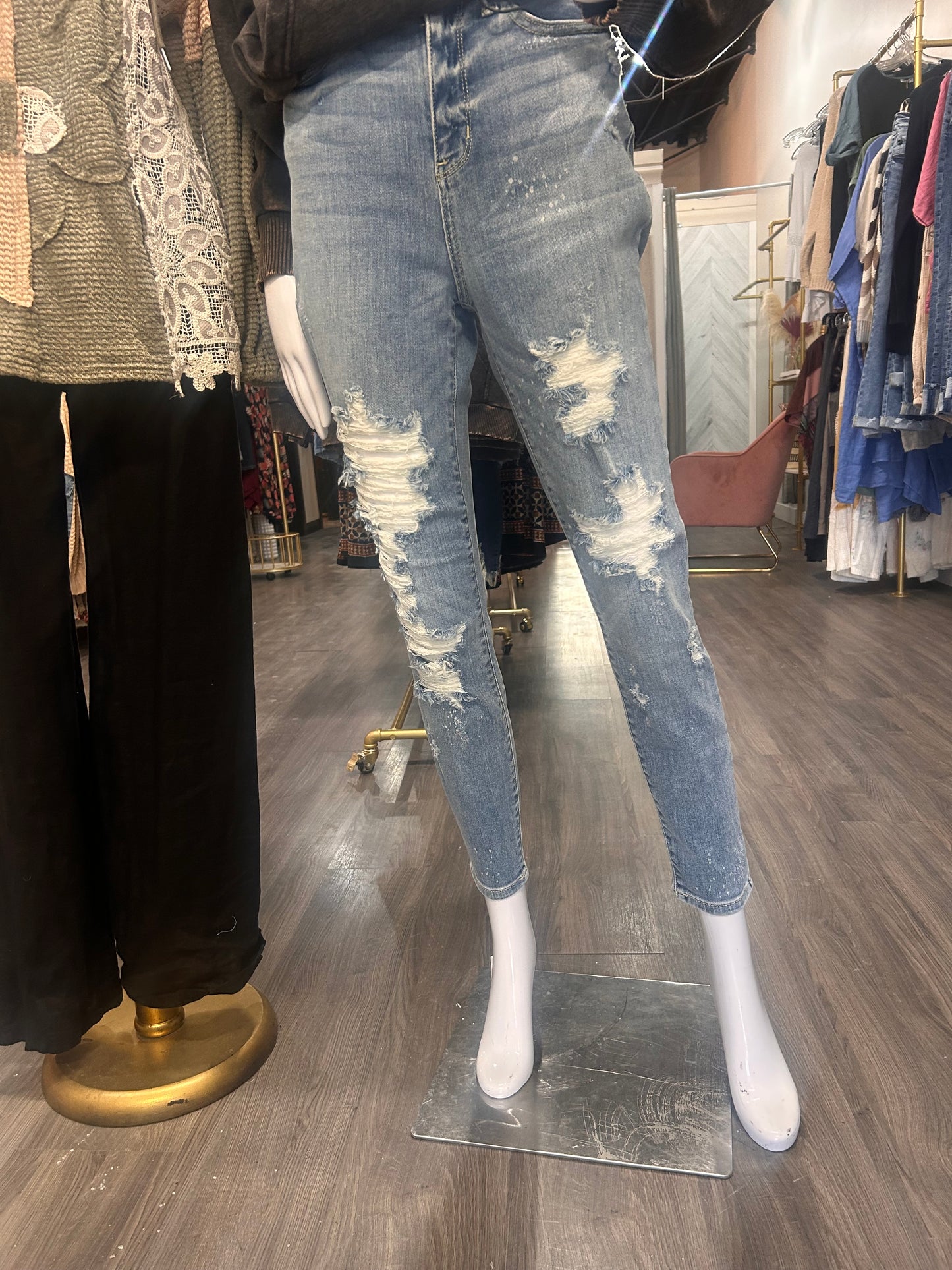 Judy Blue high waist skinny distressed jeans - 11027