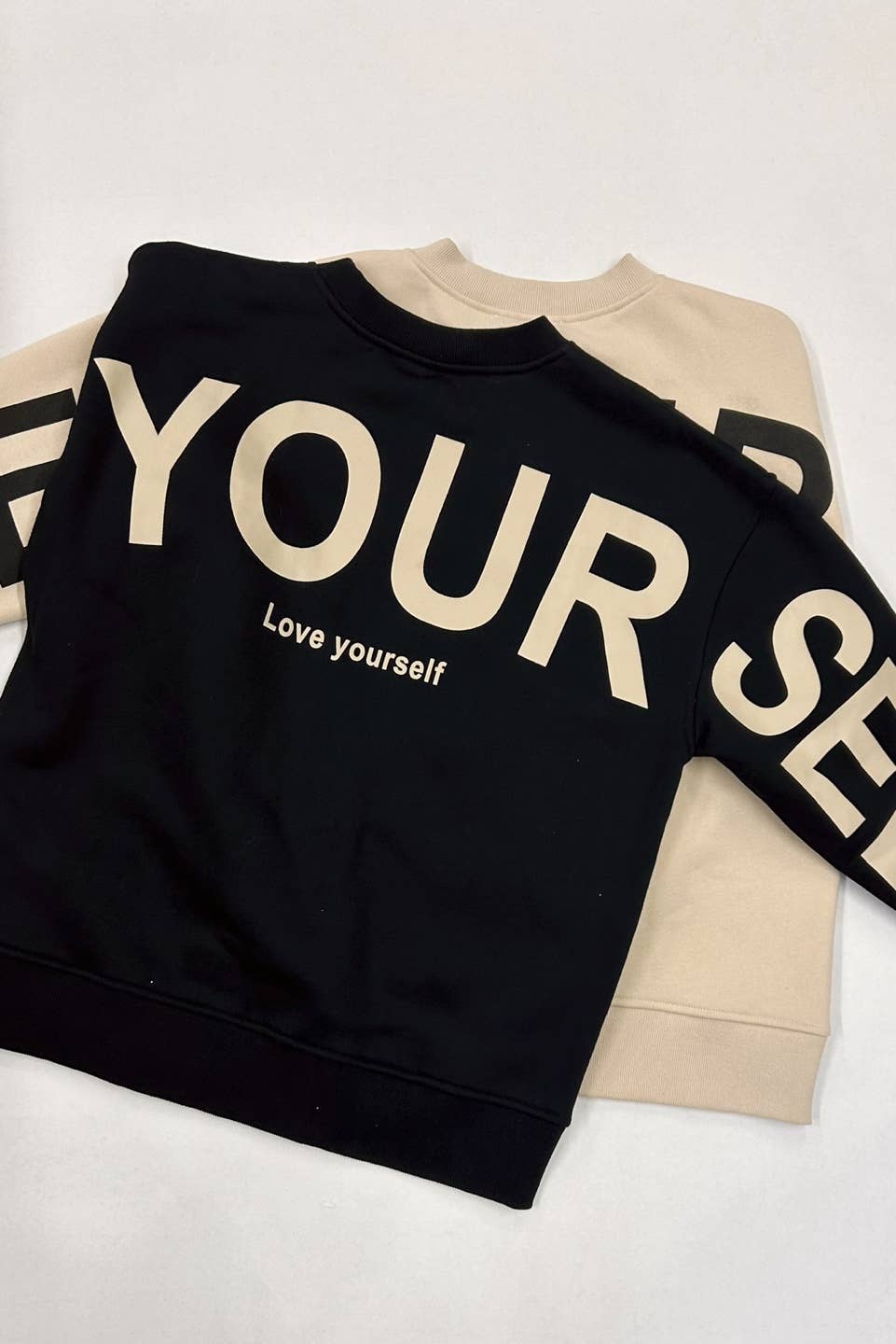Be Yourself Love Yourself Printed Oversized Sweatshirt - 90001