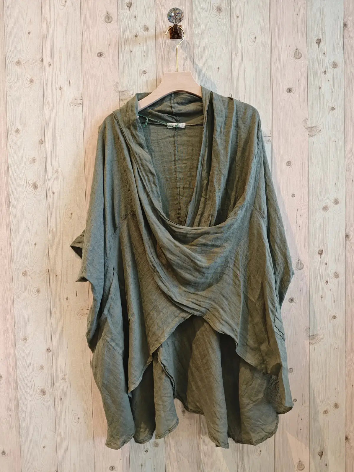 Oversized Blouse in Khaki - 50088