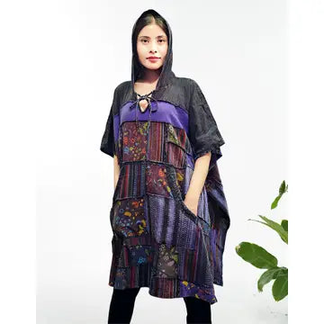 Unisex - Patchwork Poncho -50063
