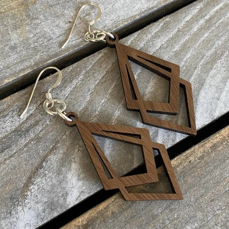 Wood Earrings - 50069