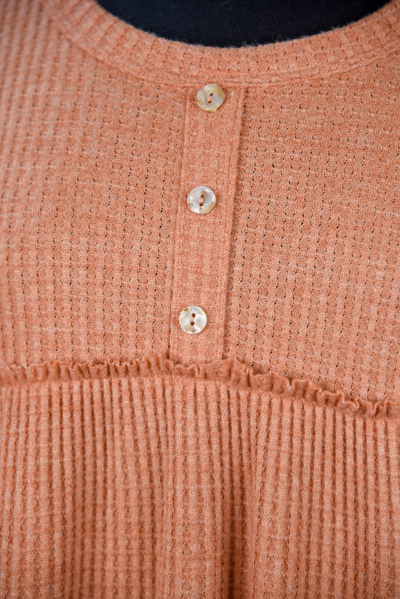 Rust Waffle Long Sleeve-10040