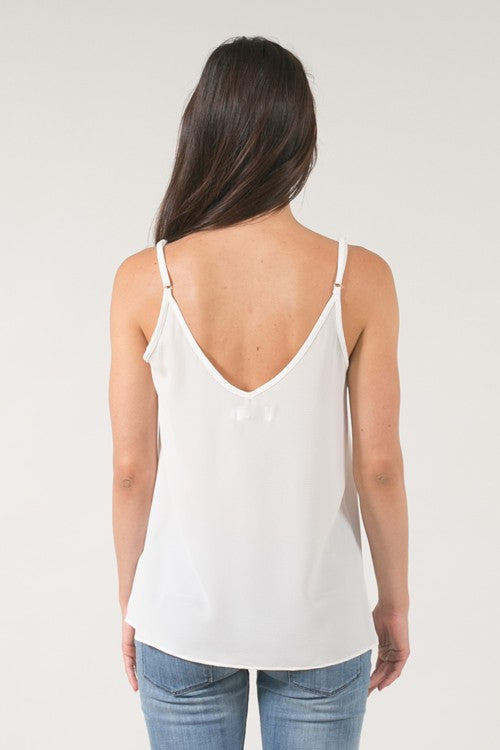 White Scalloped Tank Top- 11062