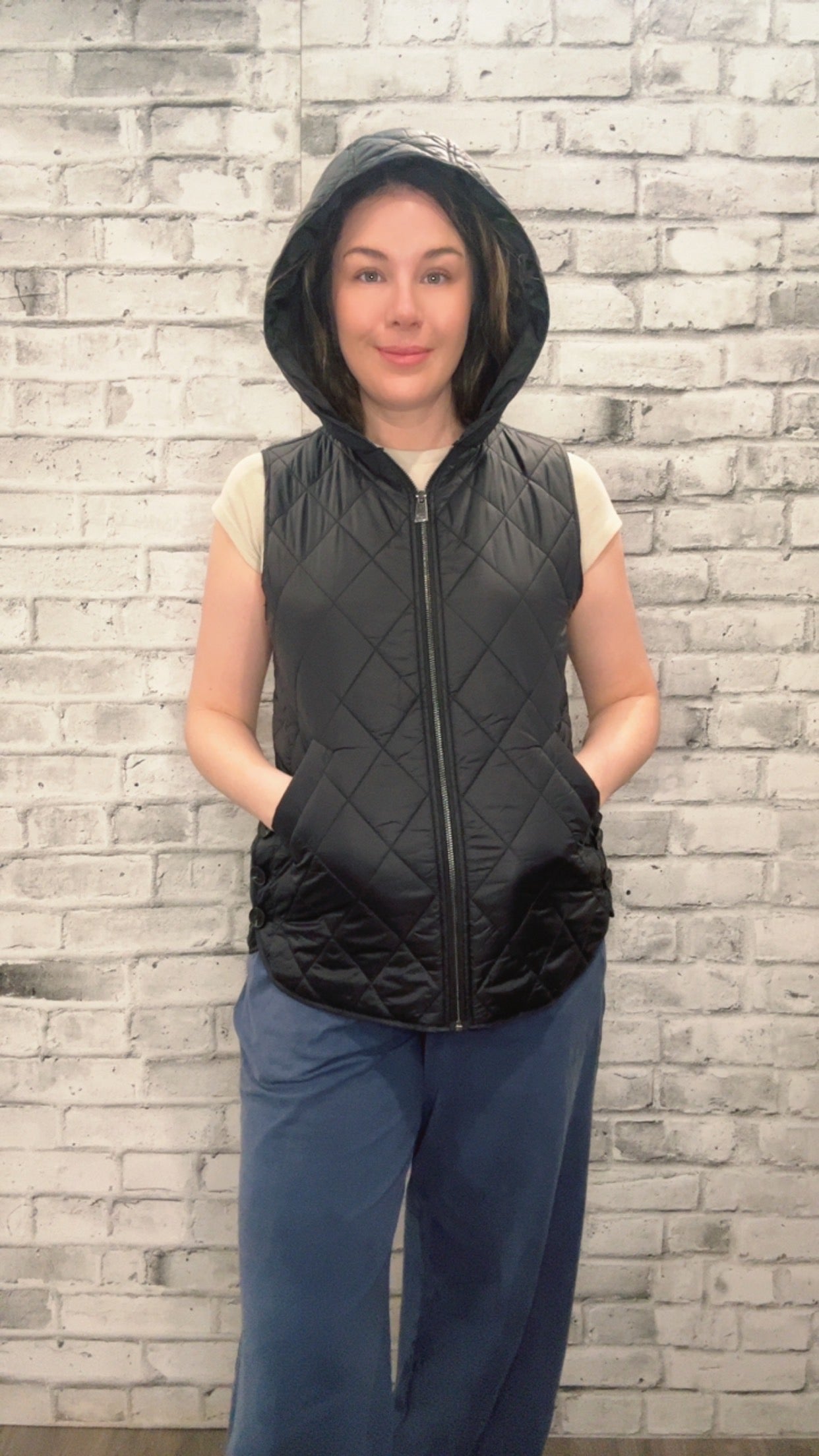 Black fitted Vest - Charlie B - 11013