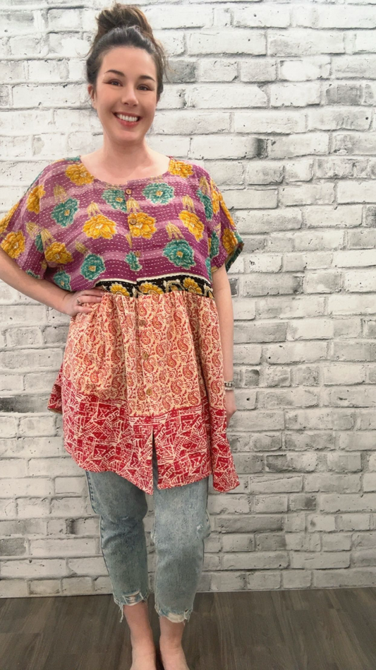 Pareo Kantha Daydreamer Button down Mini - 70029