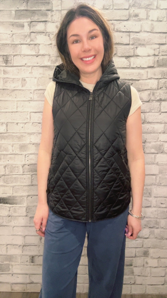 Black fitted Vest - Charlie B - 11013