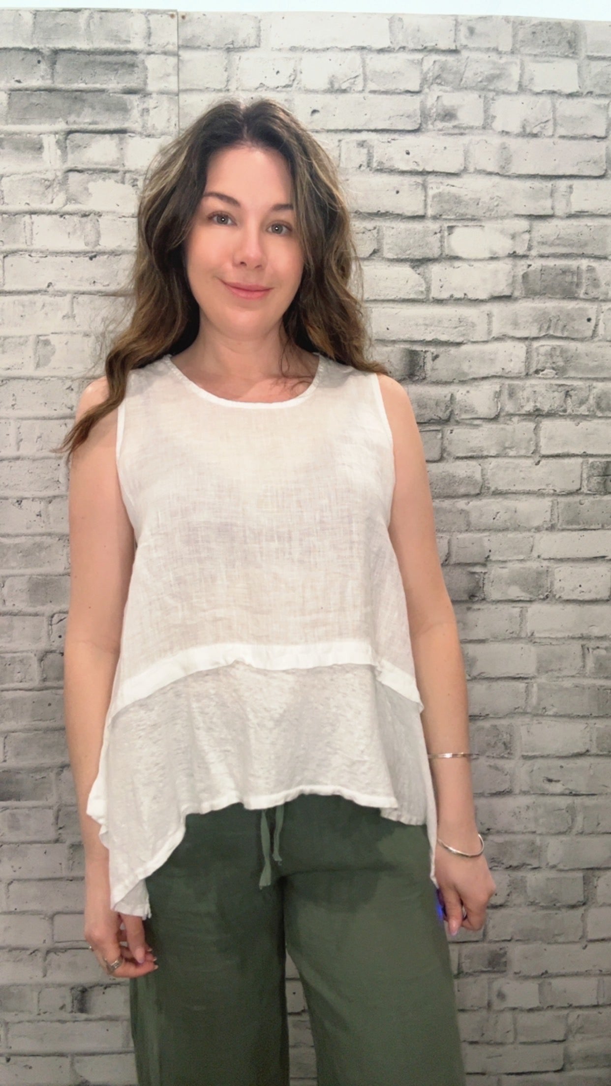 Linen long tank - 60008