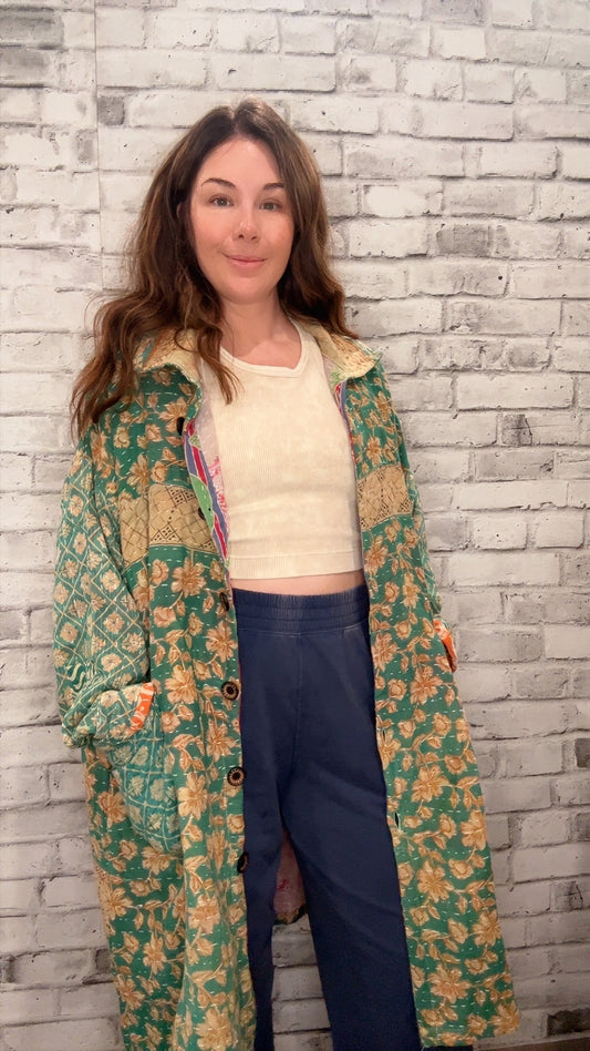 Koverlet Button Down Trench Coat - 70038