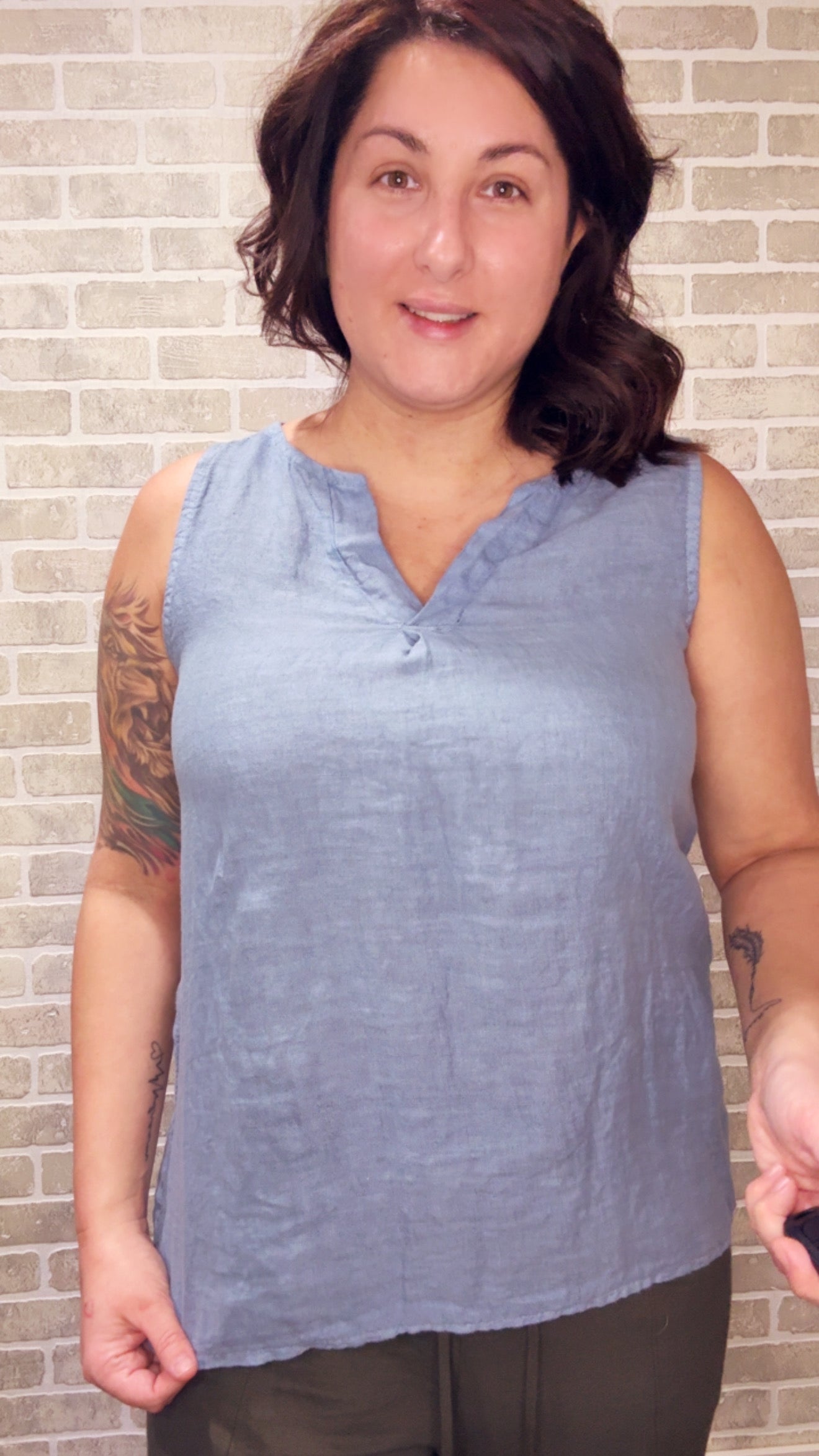 Linen Tank Top - 50077