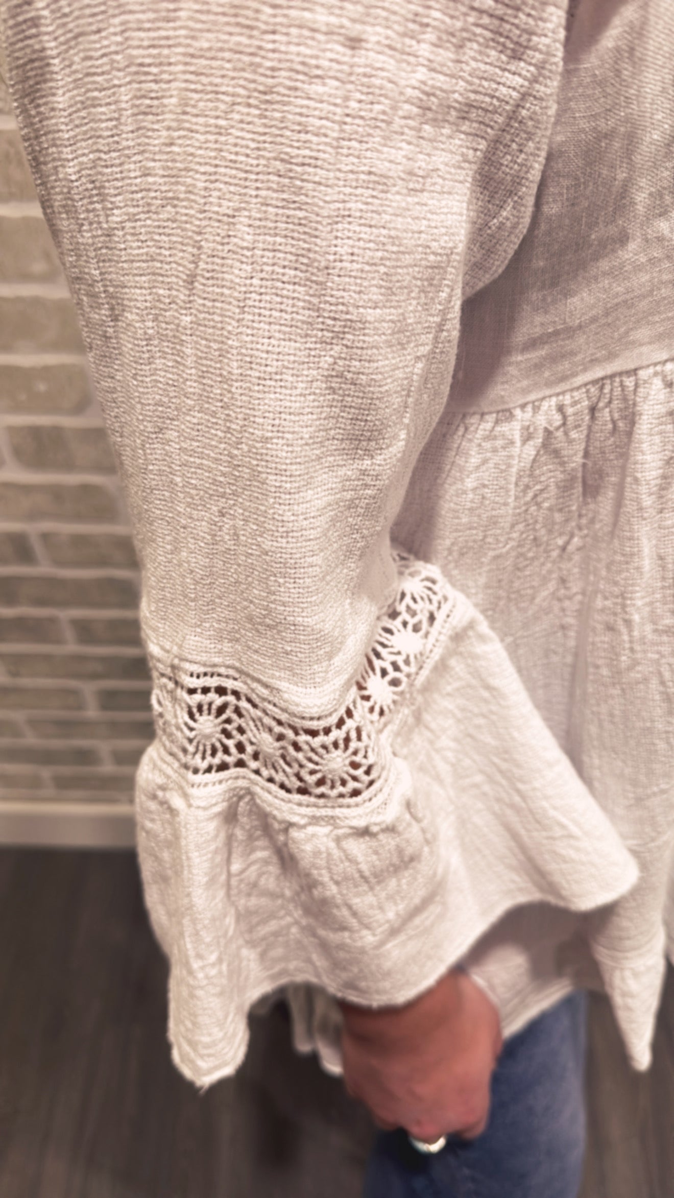 Ruffled White Tunic - 50060