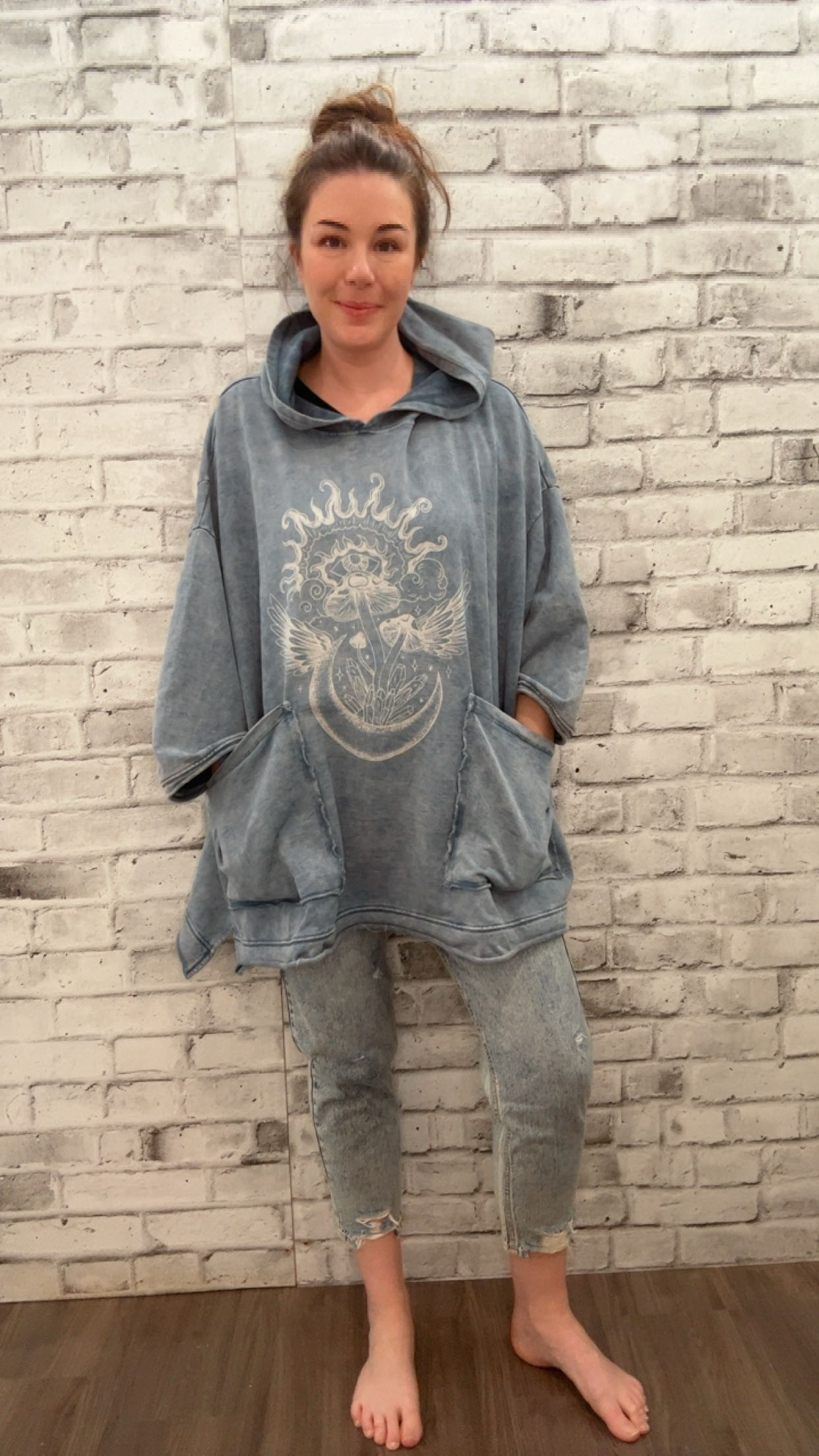 KB Dream Pull Over Hoodie in Denim - 70073