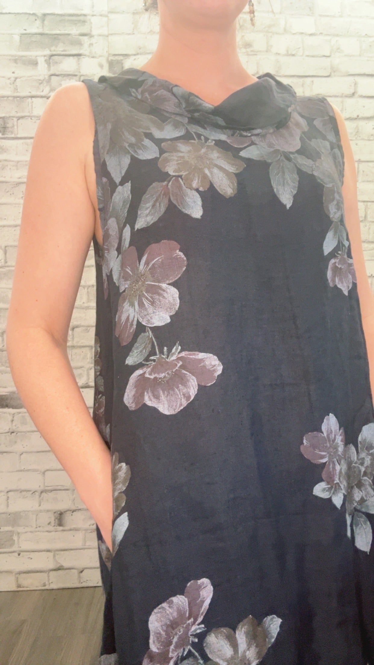 Floral Linen Dress - 21000