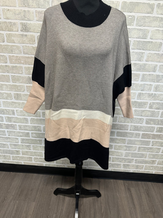 Long 3/4 Sleeve Quad Colour Sweater-22004