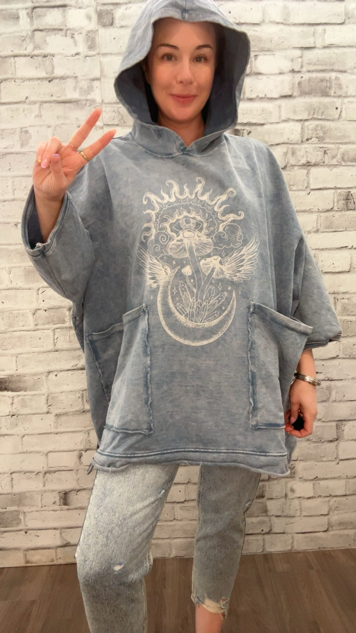 KB Dream Pull Over Hoodie in Denim - 70073