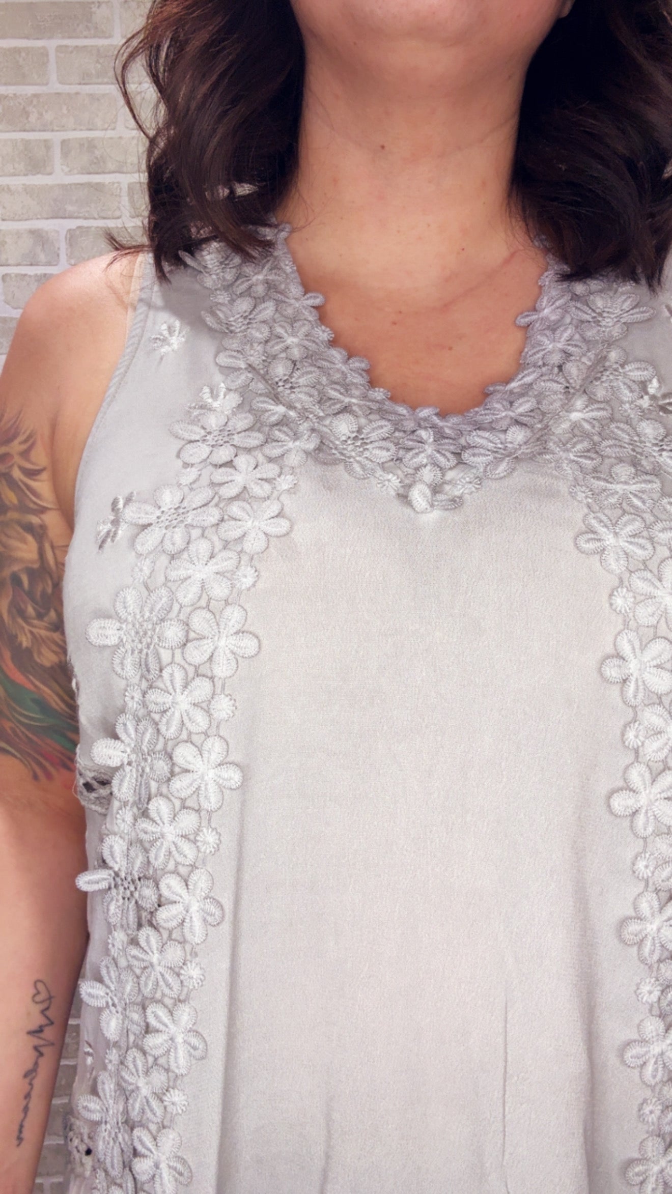 Floral Lace Top with Crochet details - 50100