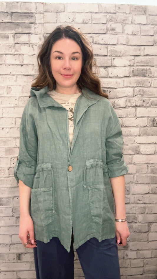 Linen Vest Jacket - 60022