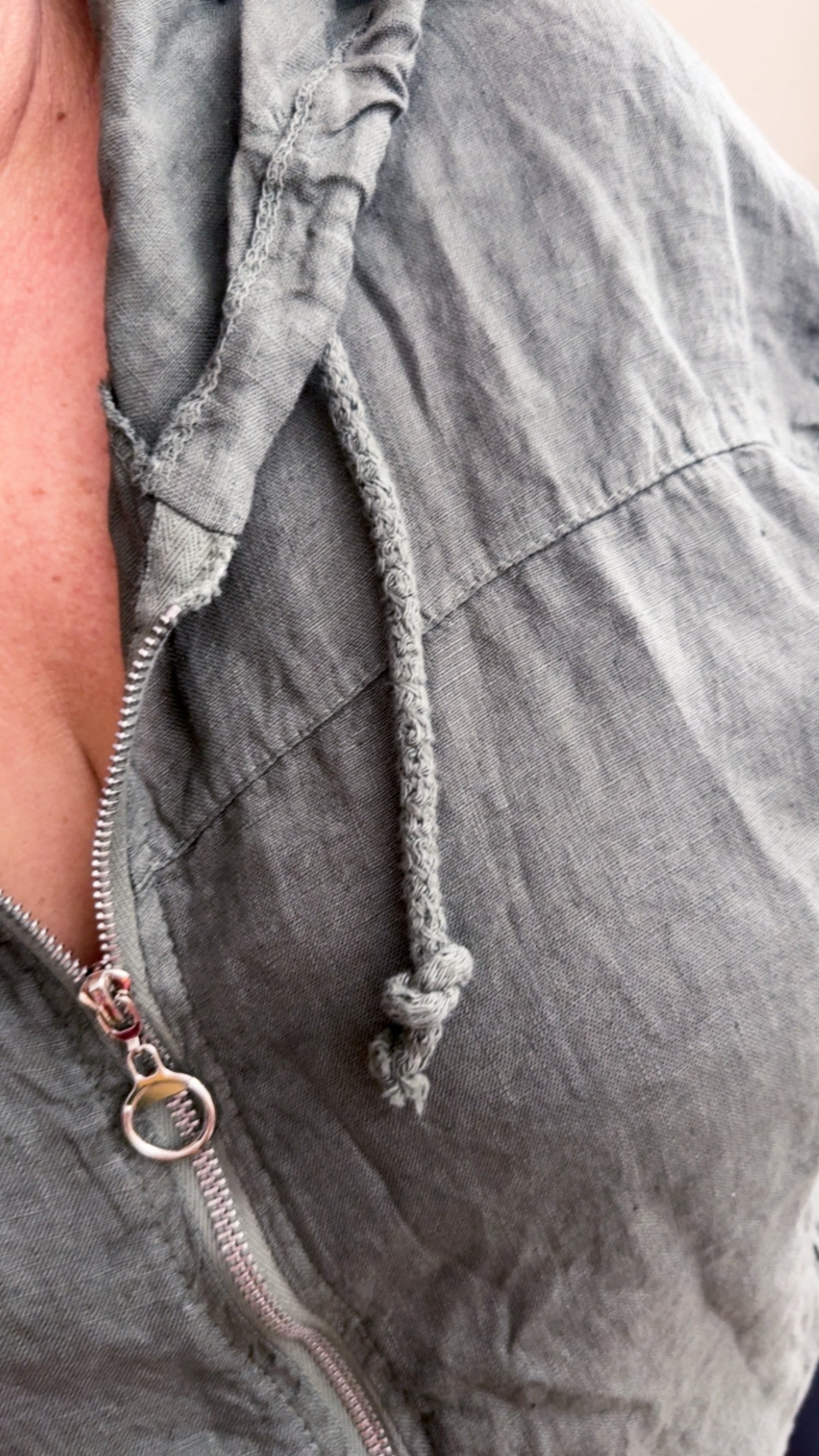 Linen Zip up Jacket - 60020