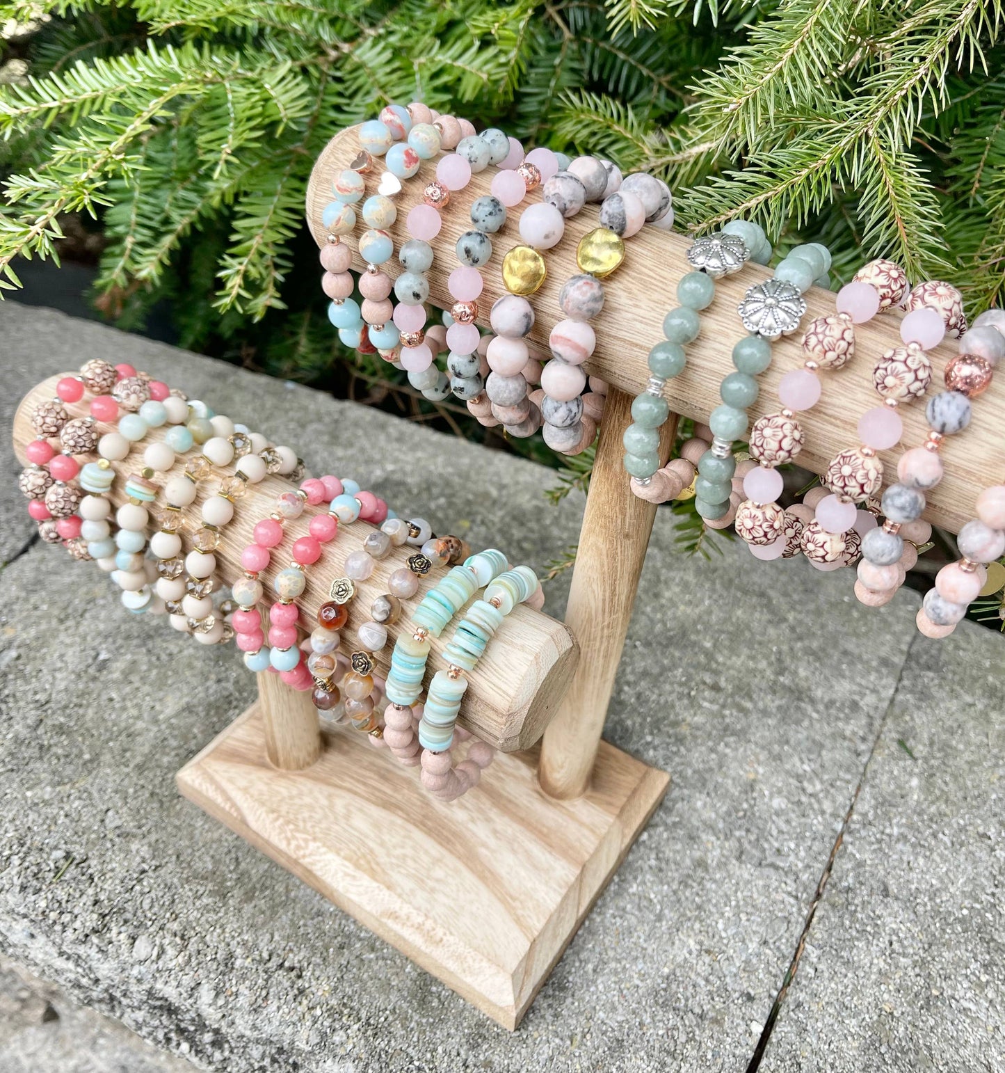 Diffuser Bracelet, Boho Beaded Stretch Bracelet