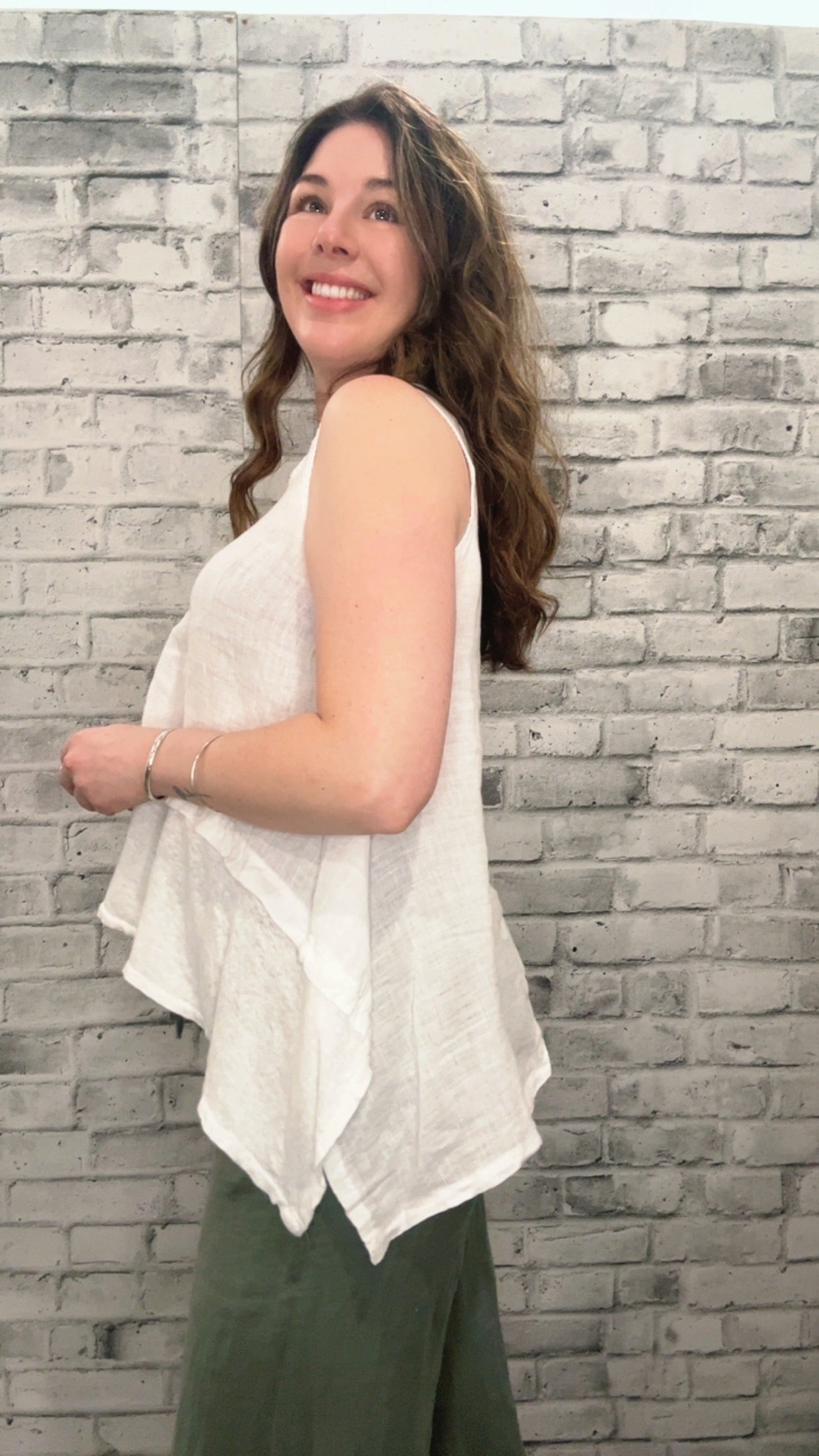 Linen long tank - 60008