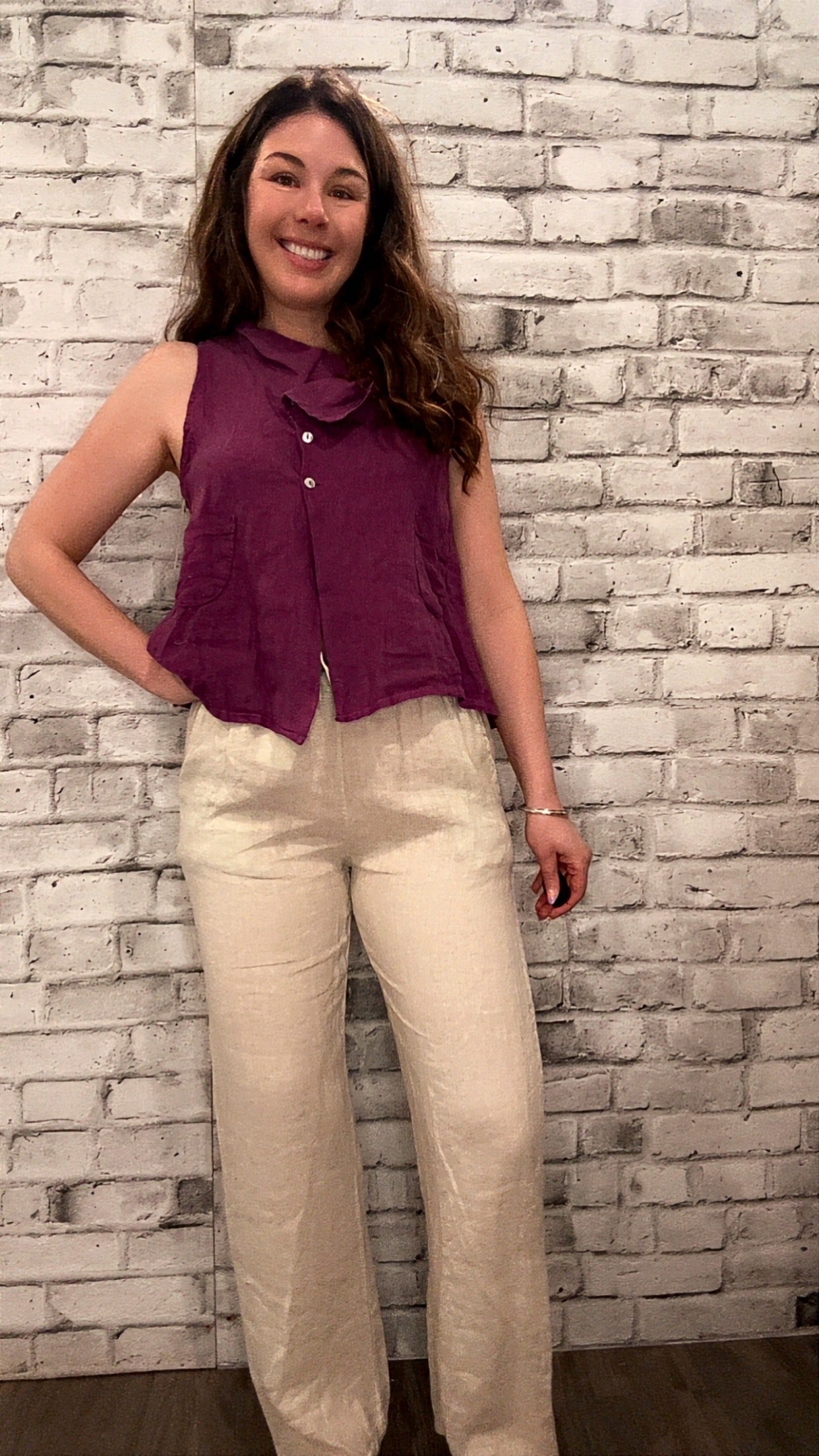 Linen Pants with Pockets - 50085