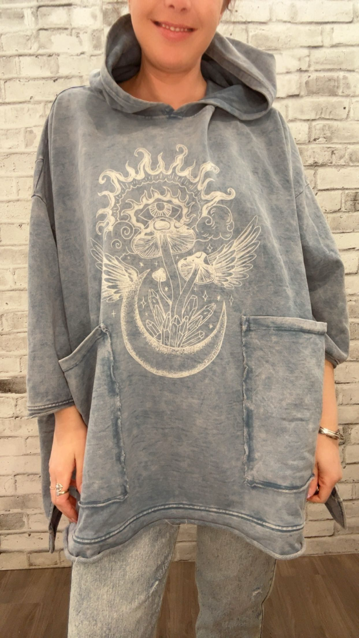 KB Dream Pull Over Hoodie in Denim - 70073