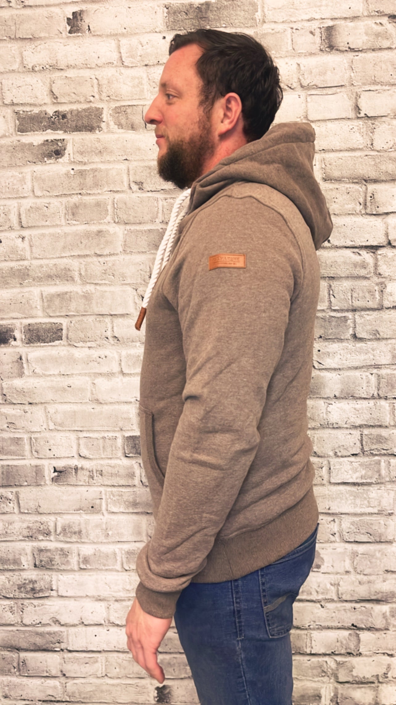 Men's Hoodie in Bark 11000