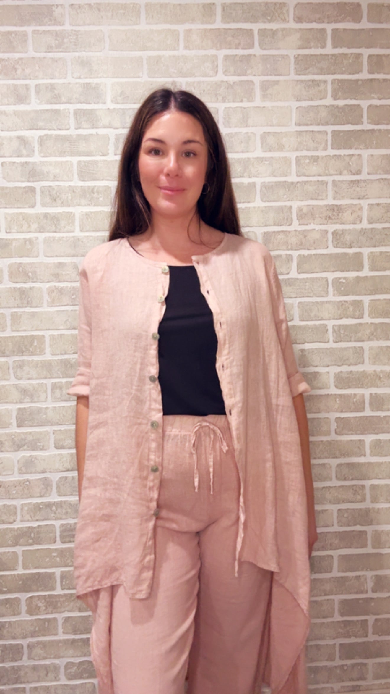 Pink Linen Set - 50089