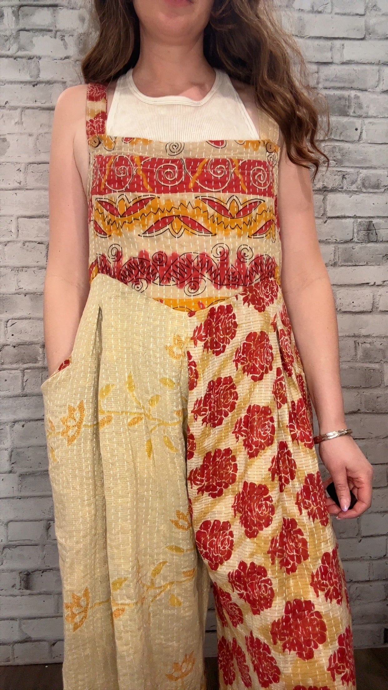 Crossroads Kantha brown and red - 70036