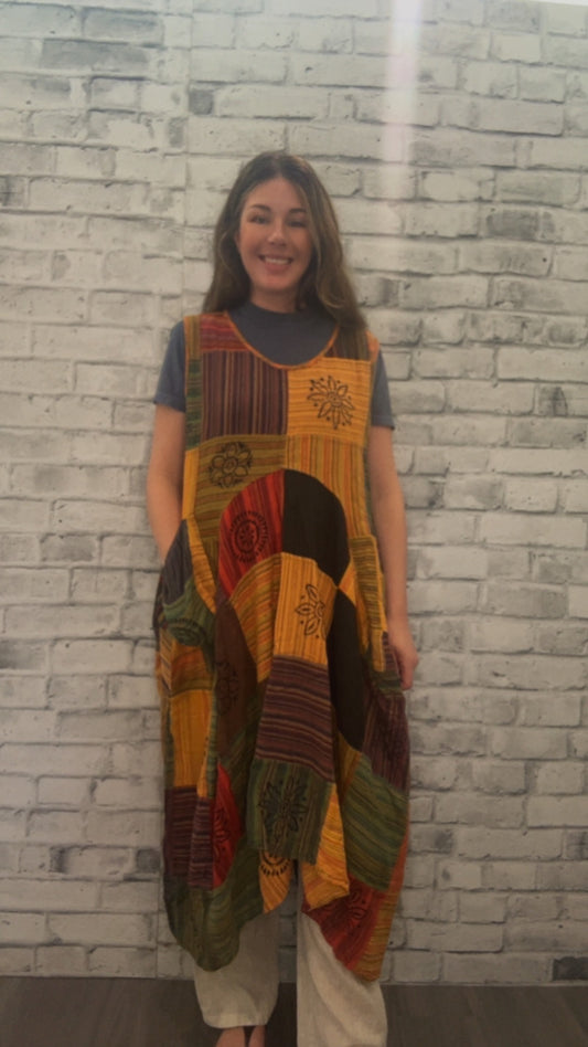 Cotton Bohemian Free Style Dress - 22002