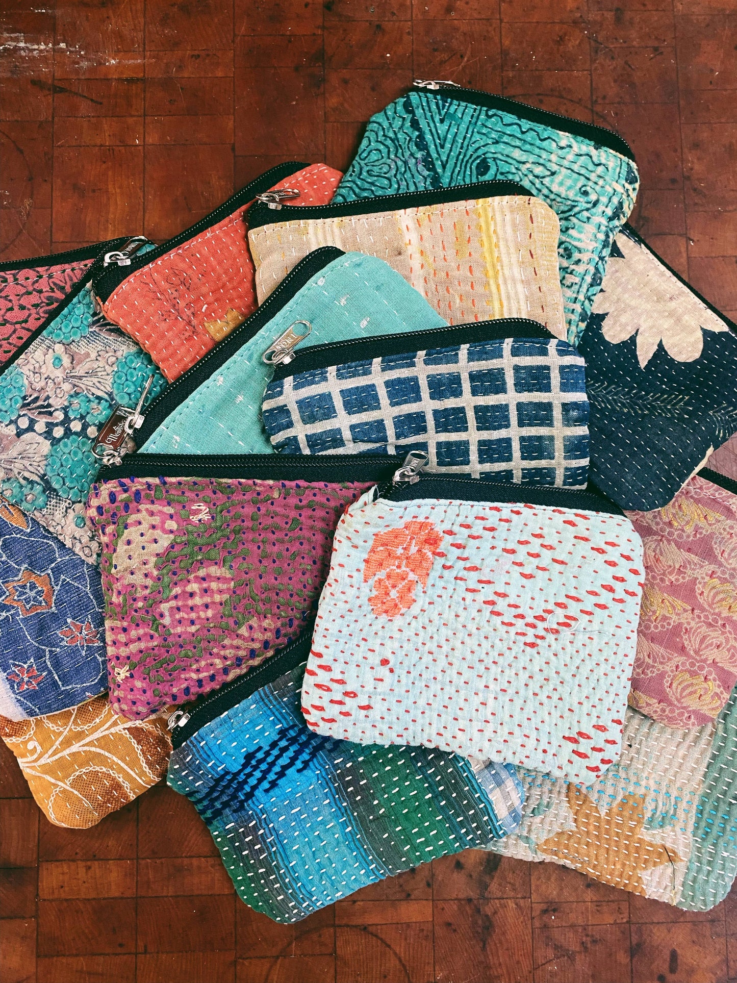 Zipper Pouch Bag | Made From Recycled Sarees 100% Cotton