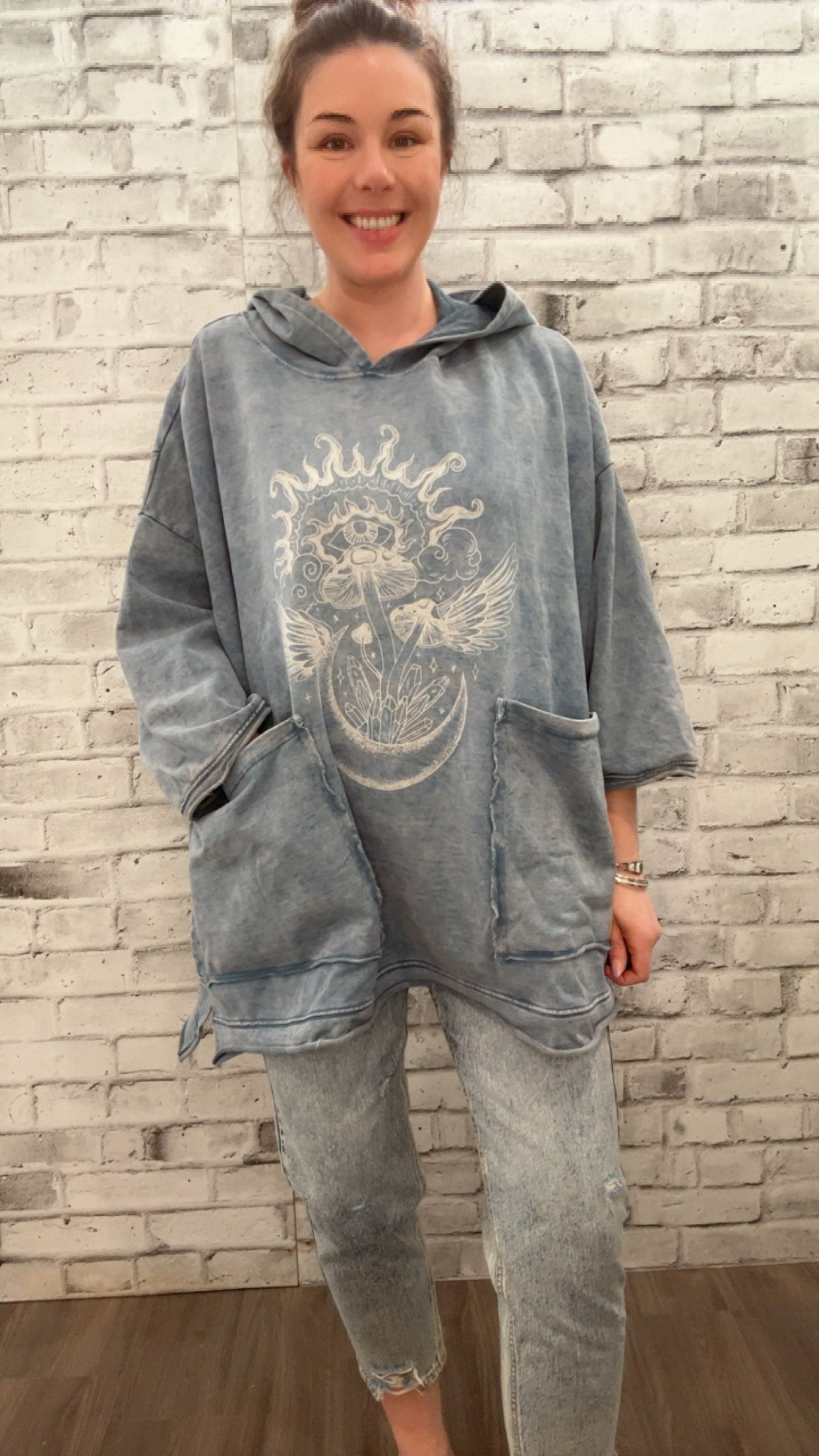 KB Dream Pull Over Hoodie in Denim - 70073