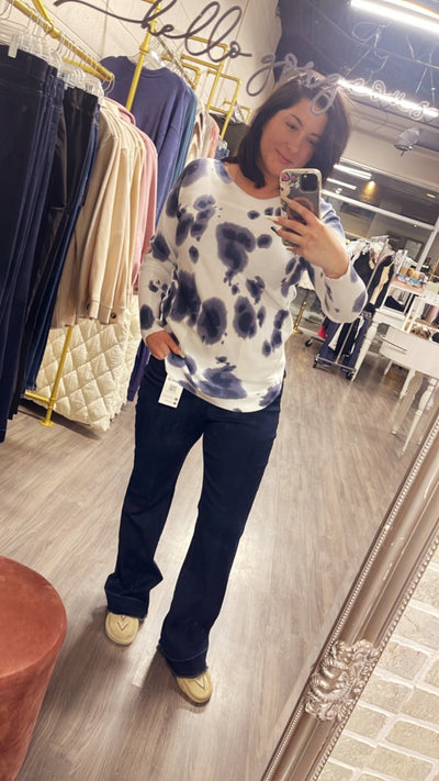 Bootcut Jeans with Contrast Cuff-11021