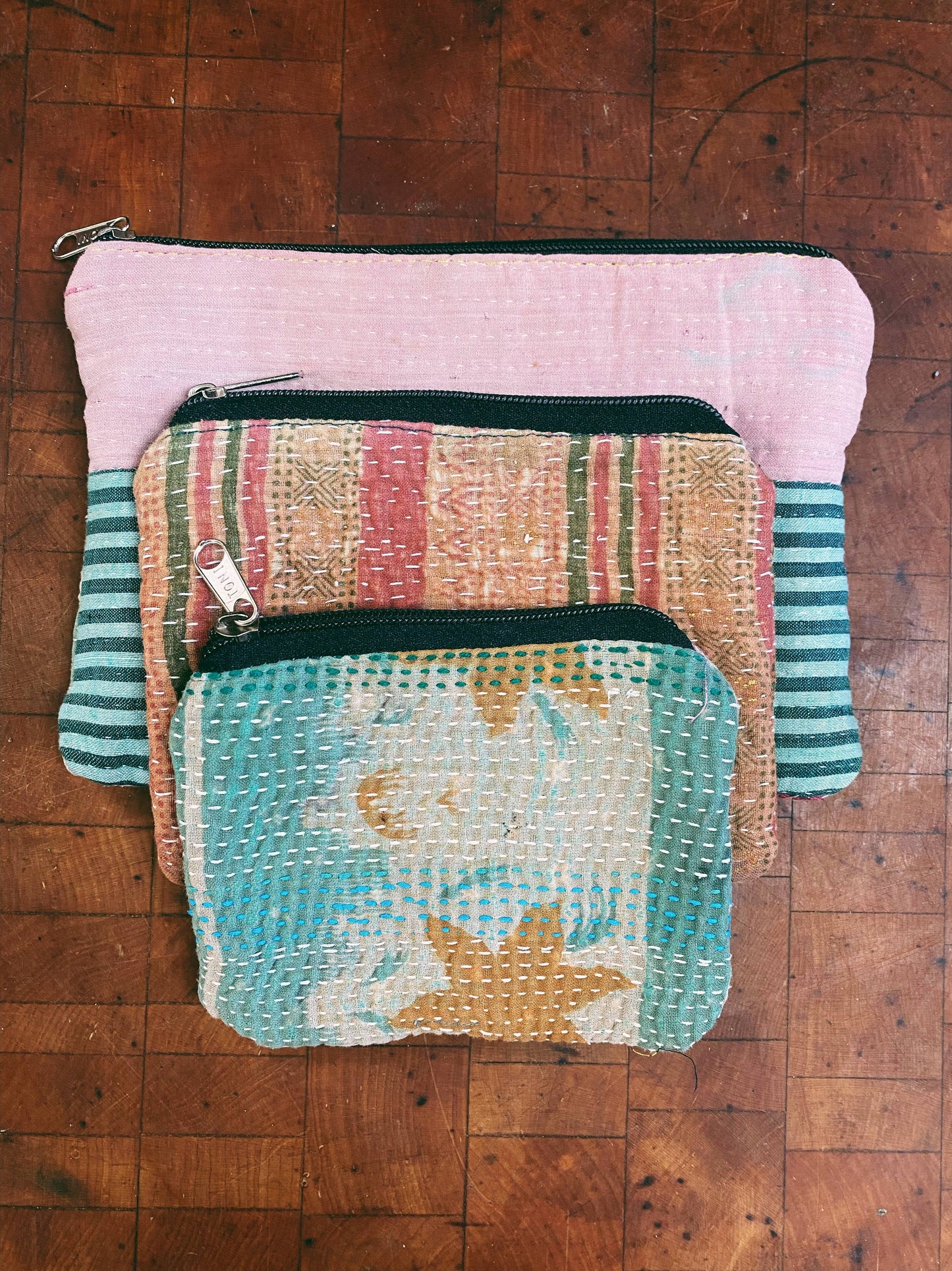 Zipper Pouch Bag | Made From Recycled Sarees 100% Cotton