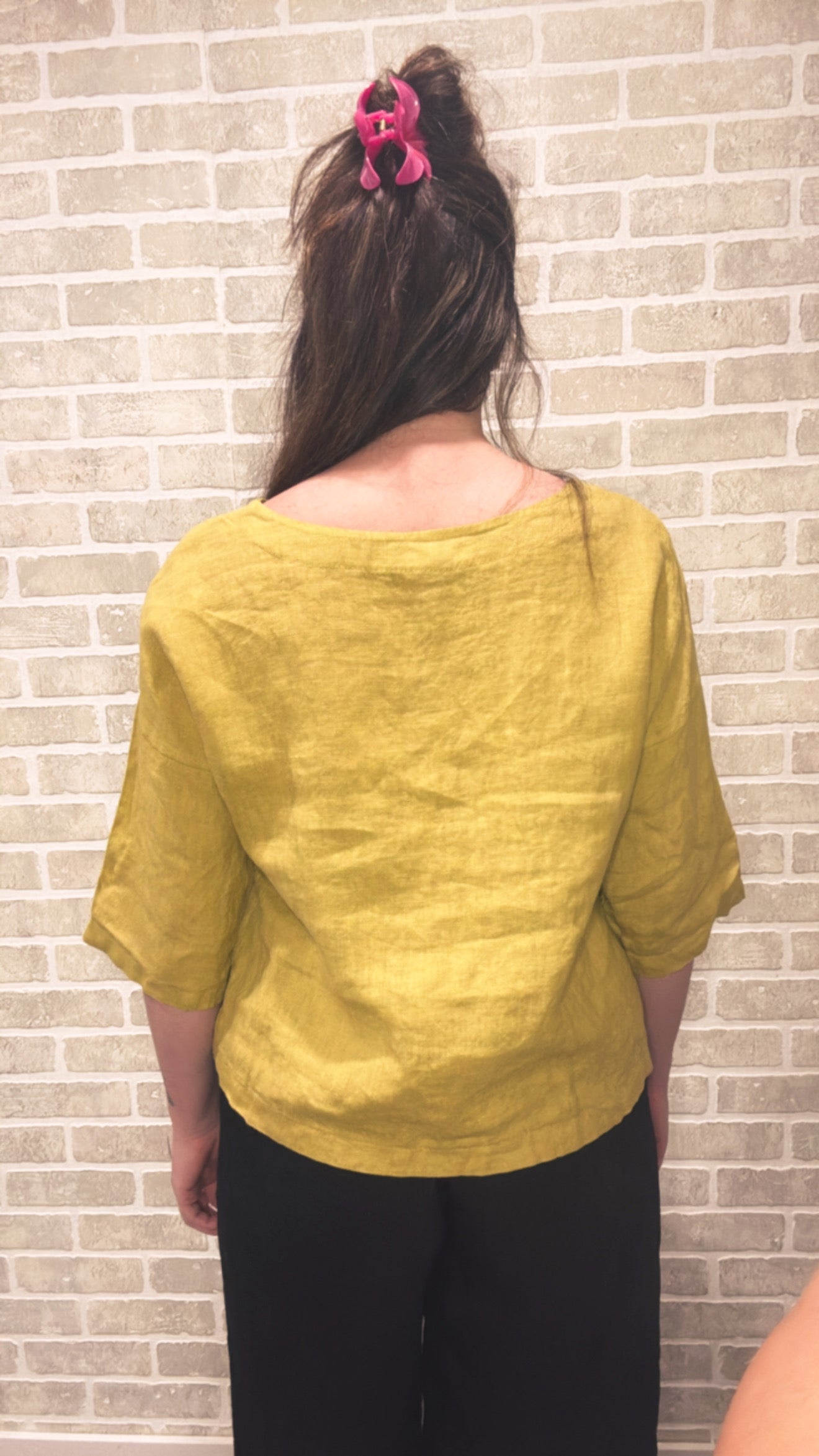 Round Neck Linen Top  - 50058