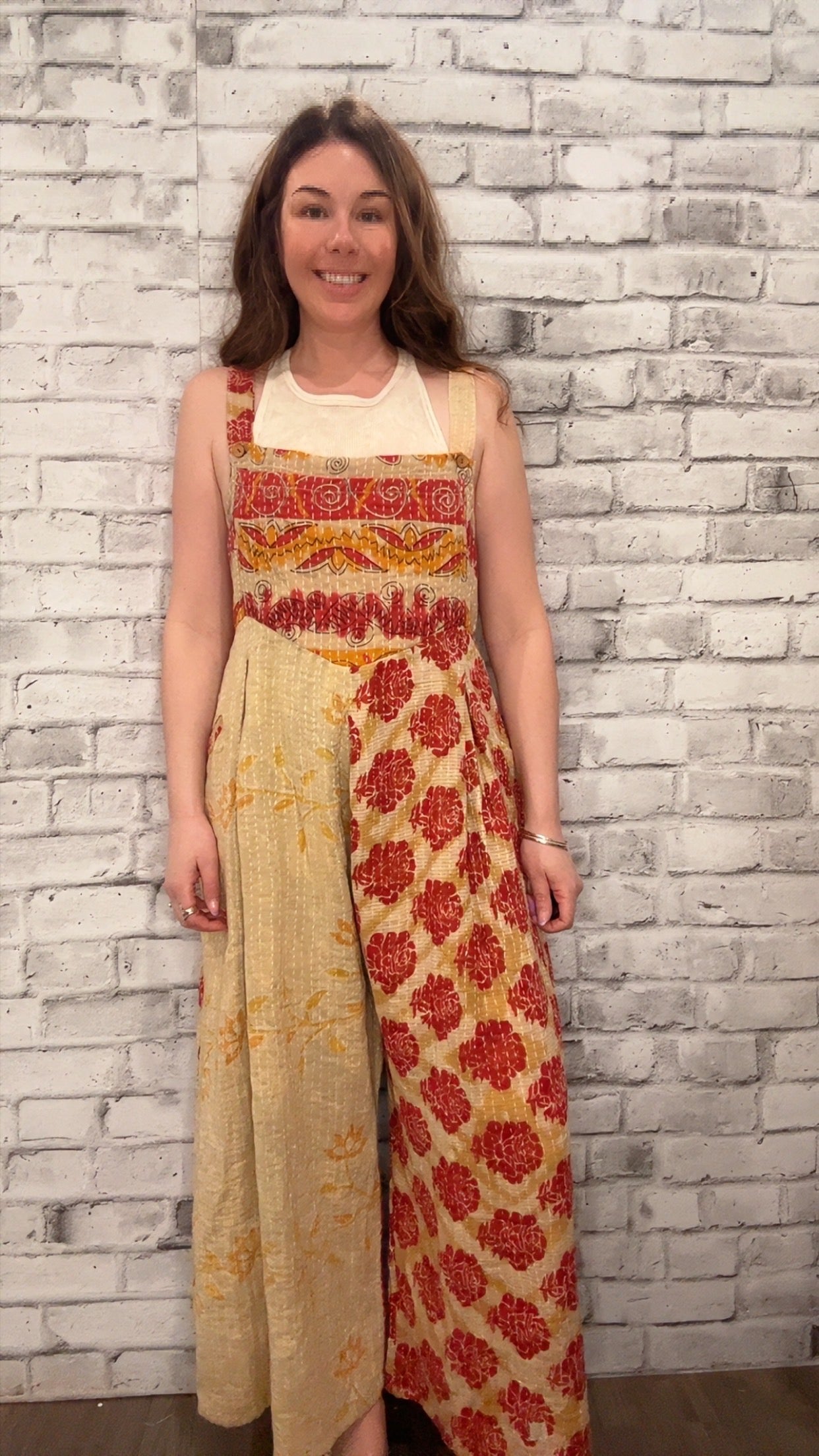 Crossroads Kantha brown and red - 70036