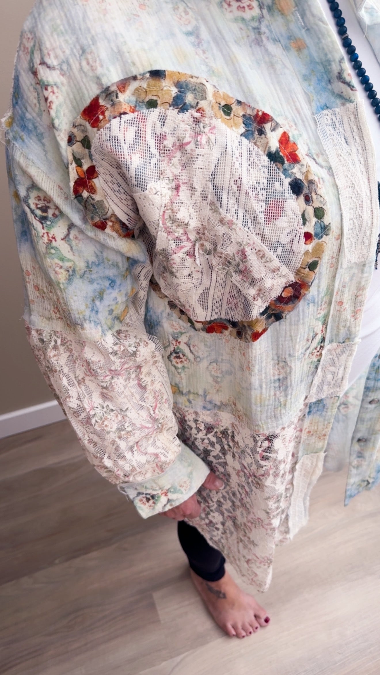 Button Up Floral Peace Shirt - 60002