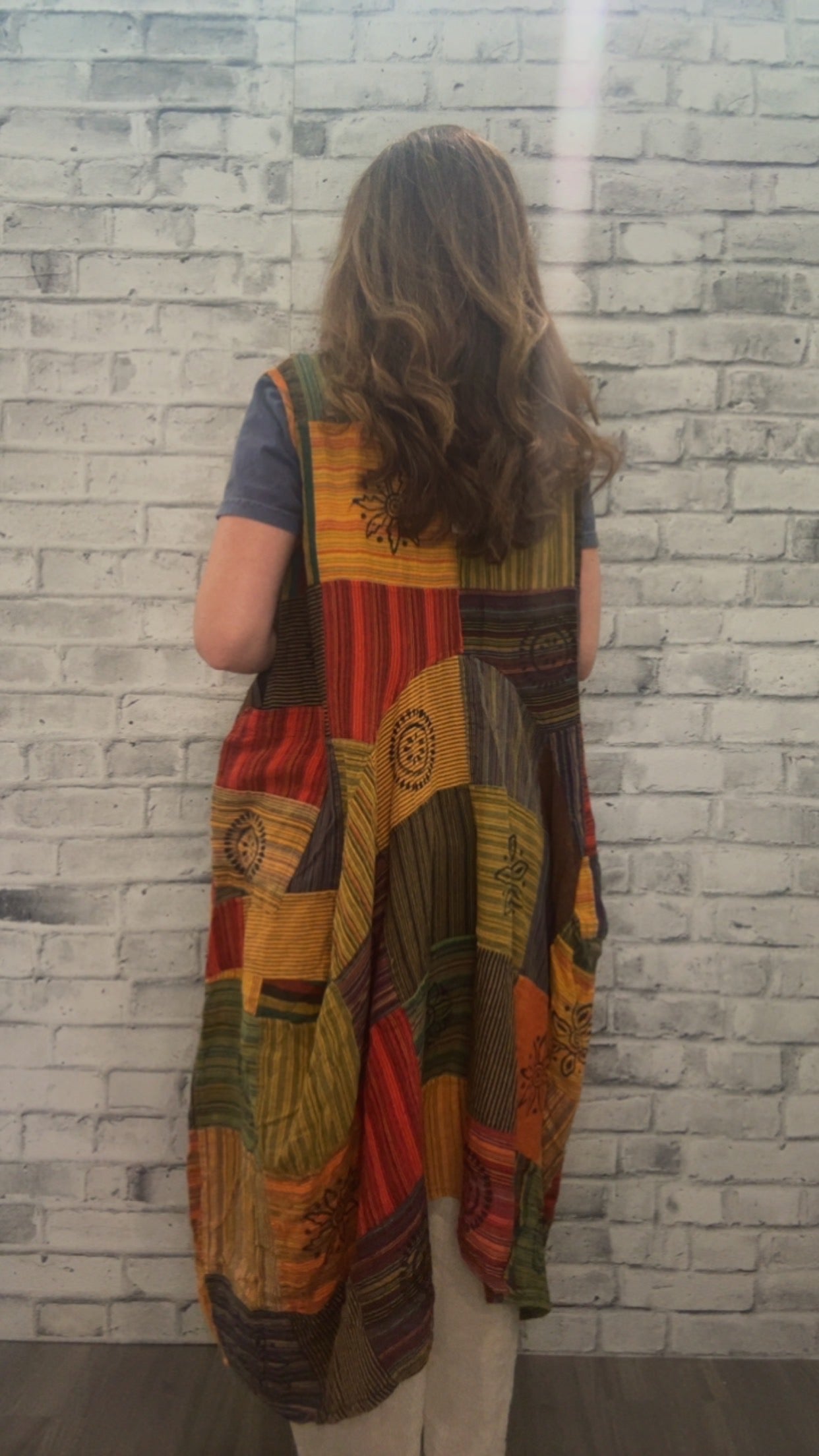 Cotton Bohemian Free Style Dress - 22002