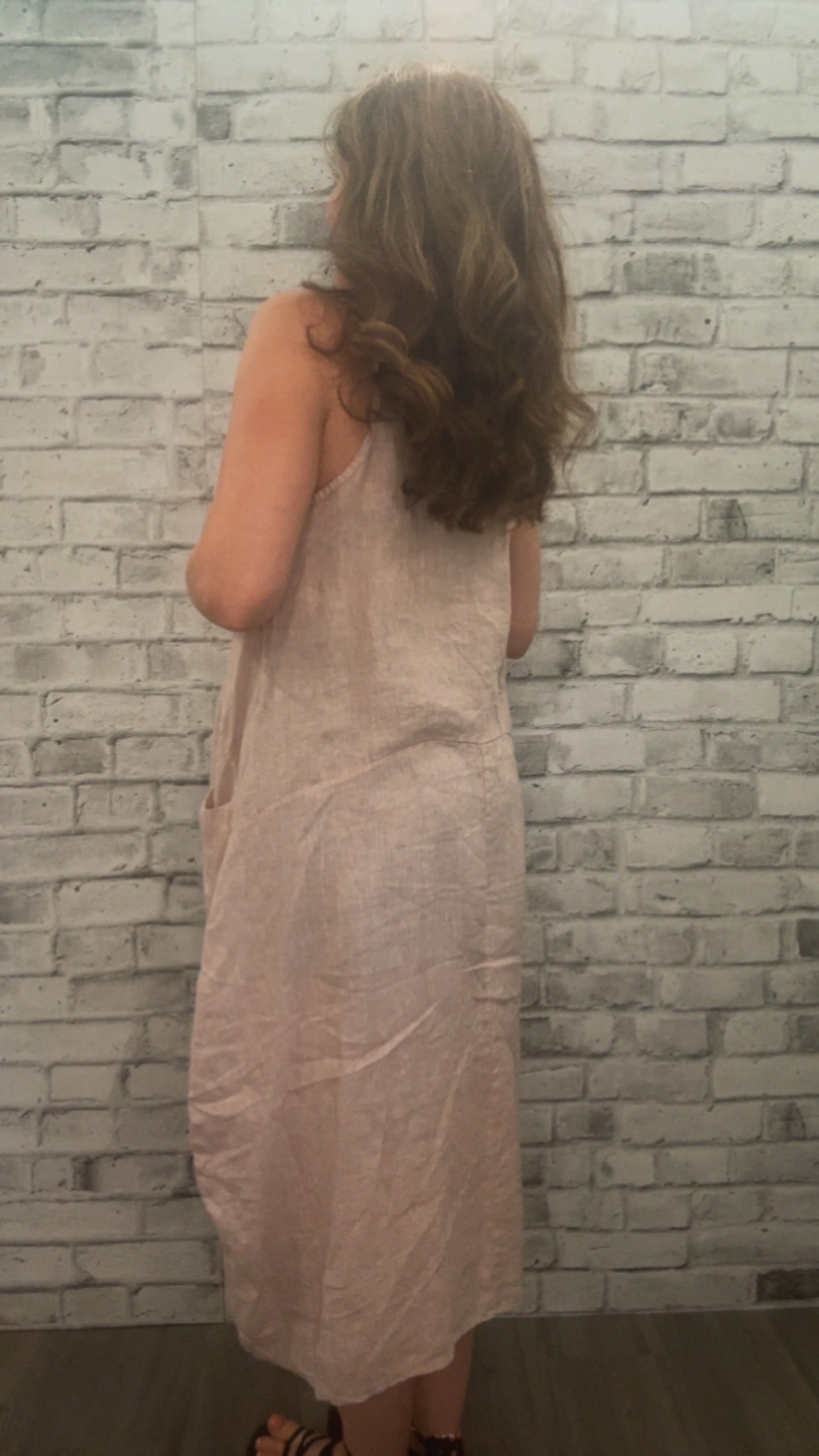 Sleeveless Linen Dress - 21020