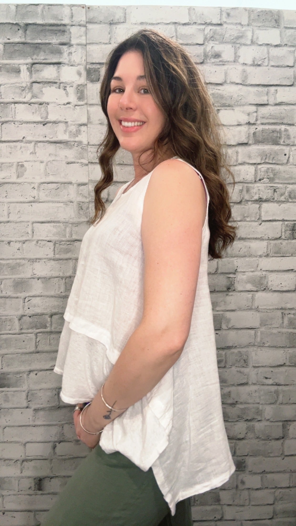 Linen long tank - 60008