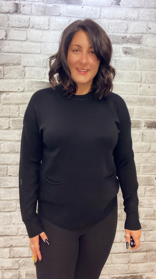 Black Sweater with Removable Turtleneck- 10057