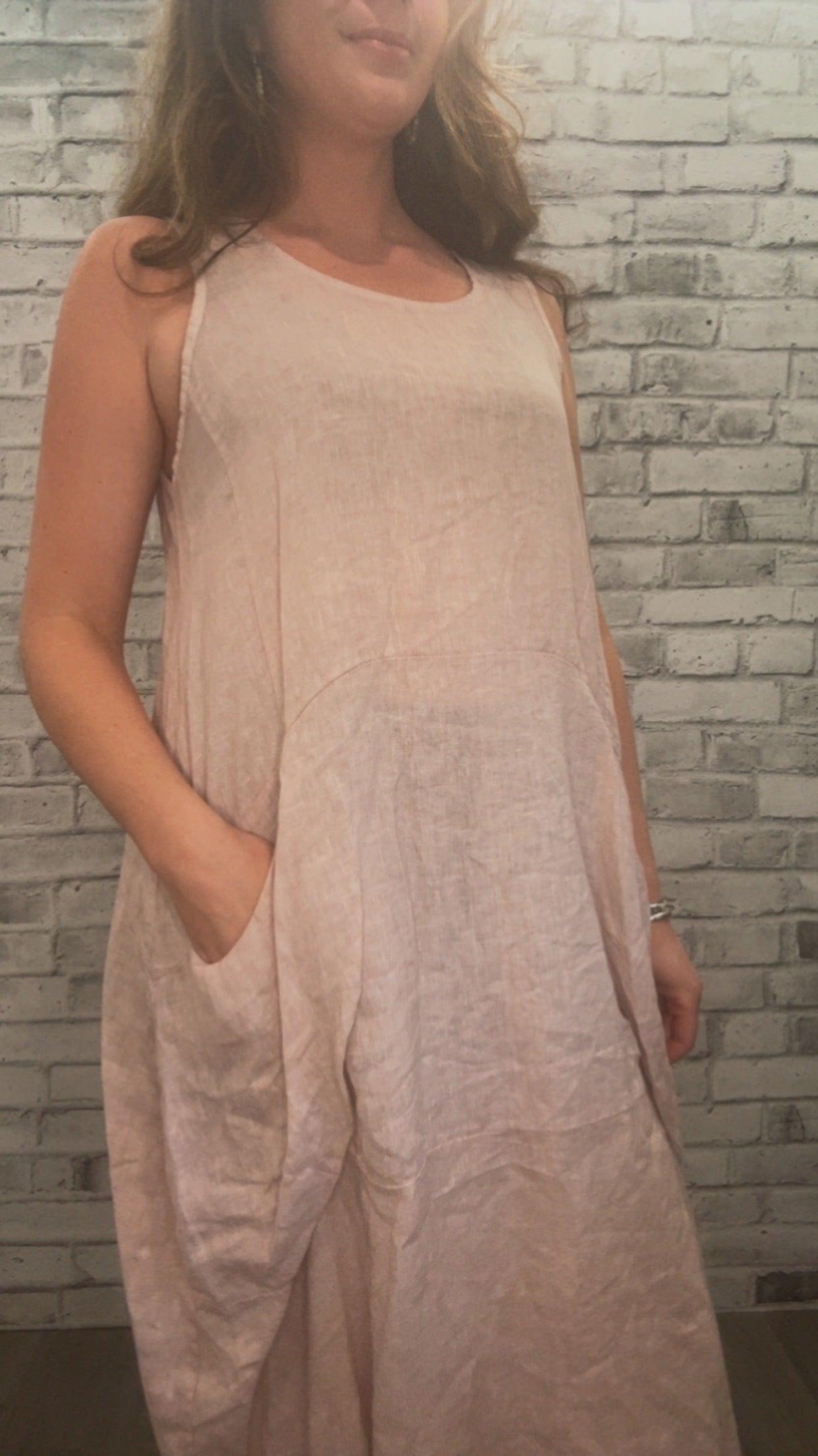 Sleeveless Linen Dress - 21020